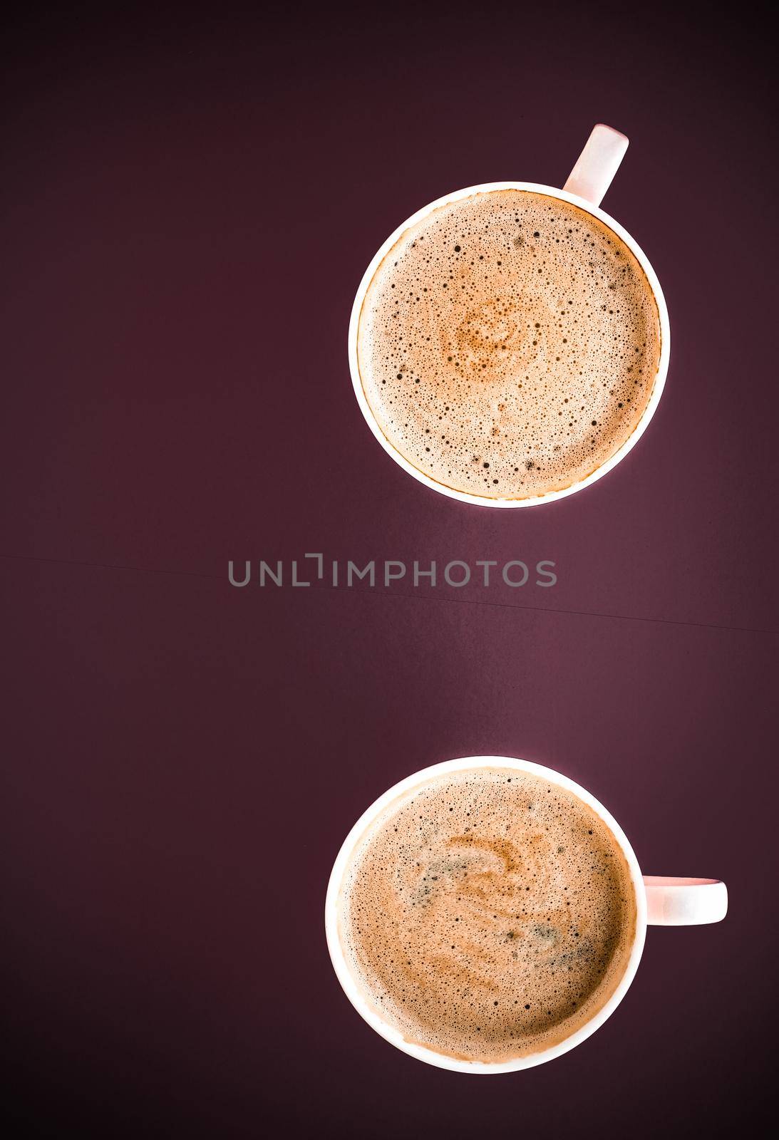 Hot drink, breakfast and vintage style concept - Coffee in the morning, flatlay background with copyspace
