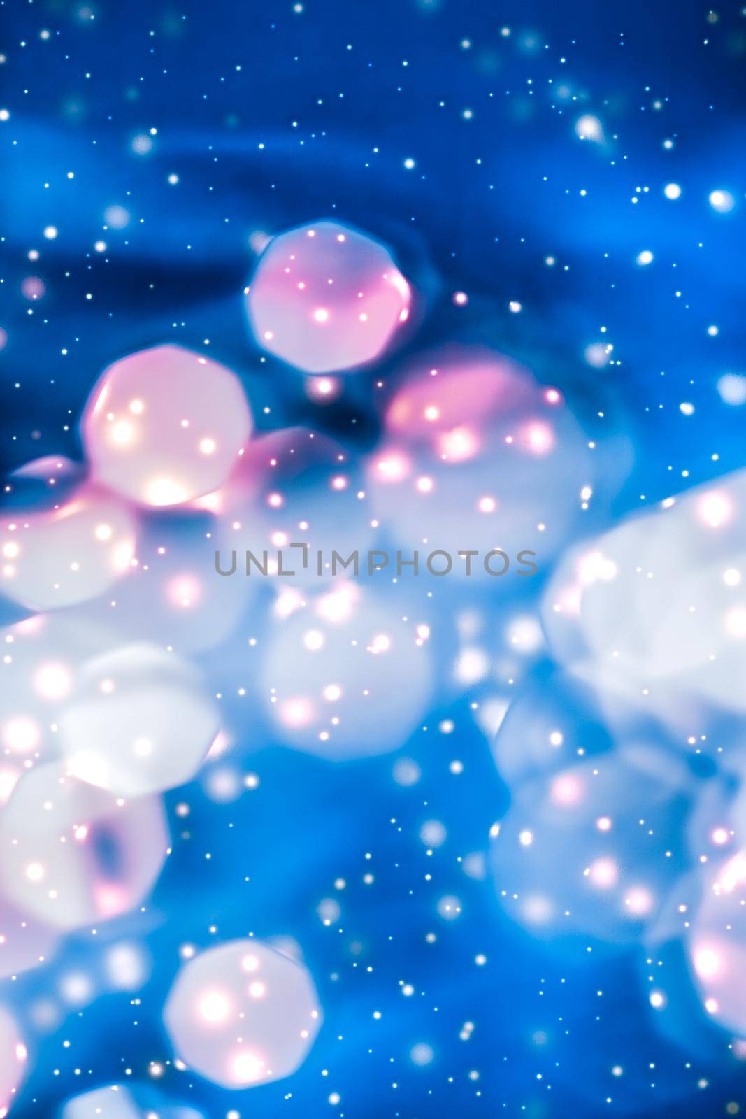 Magic sparkling shiny glitter and glowing snow, luxury winter holiday background by Anneleven