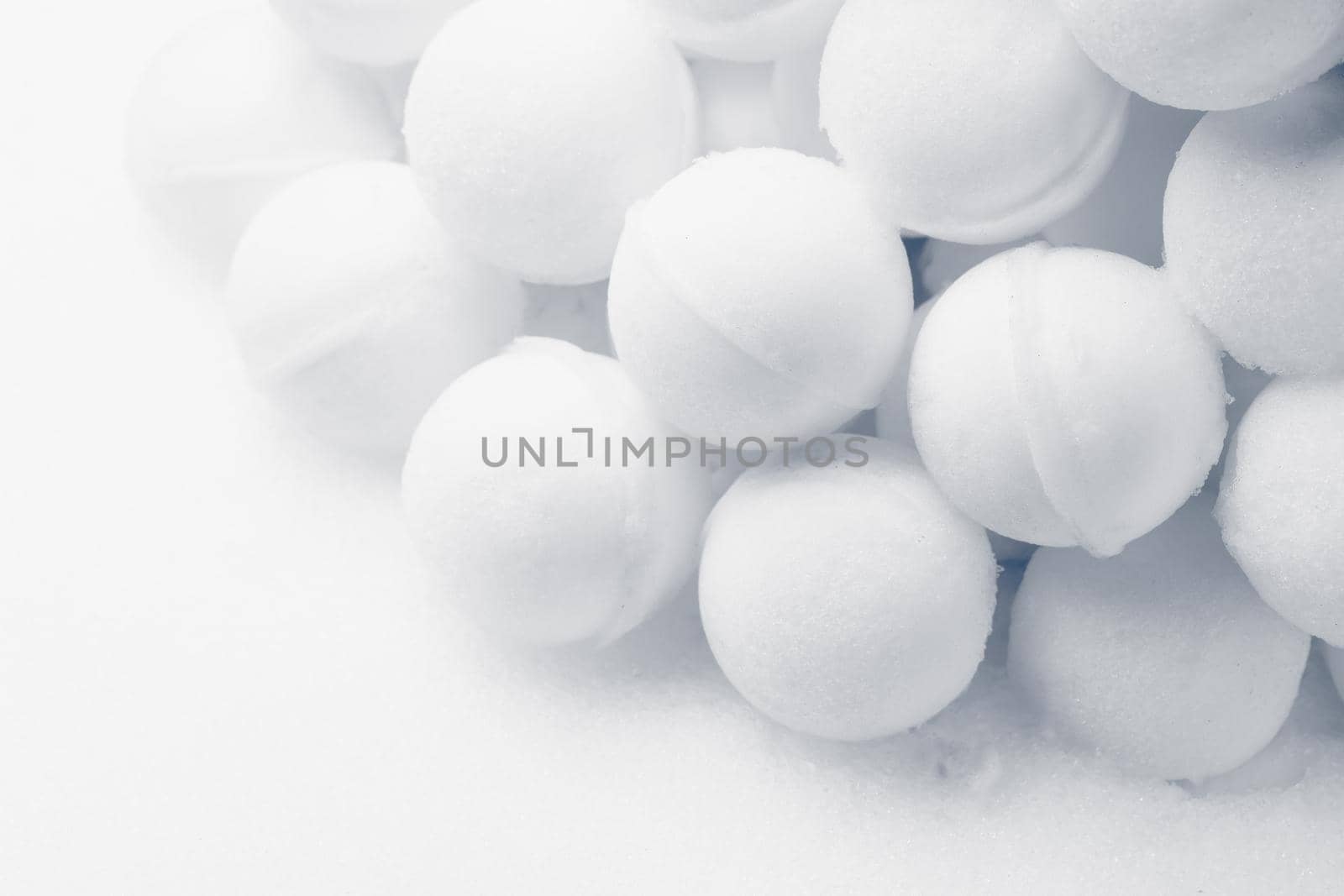 snowballs are ready for battle, close-up view by nikkytok