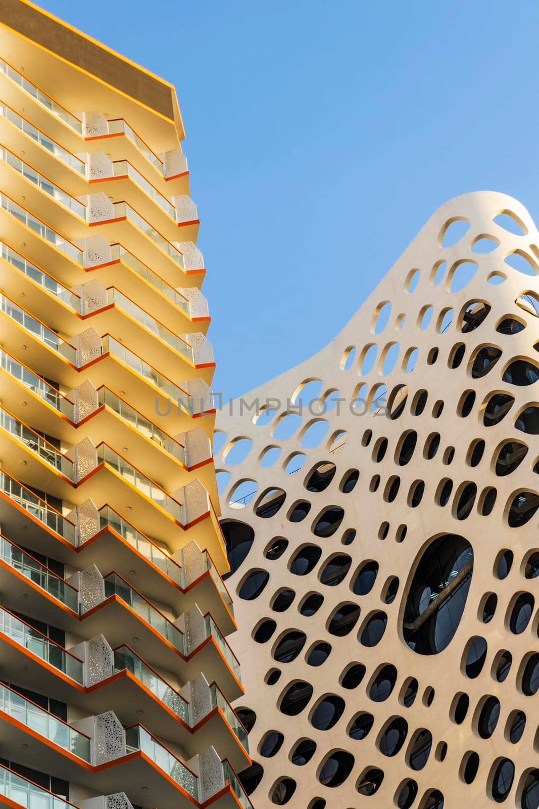 Facade of modern buildings