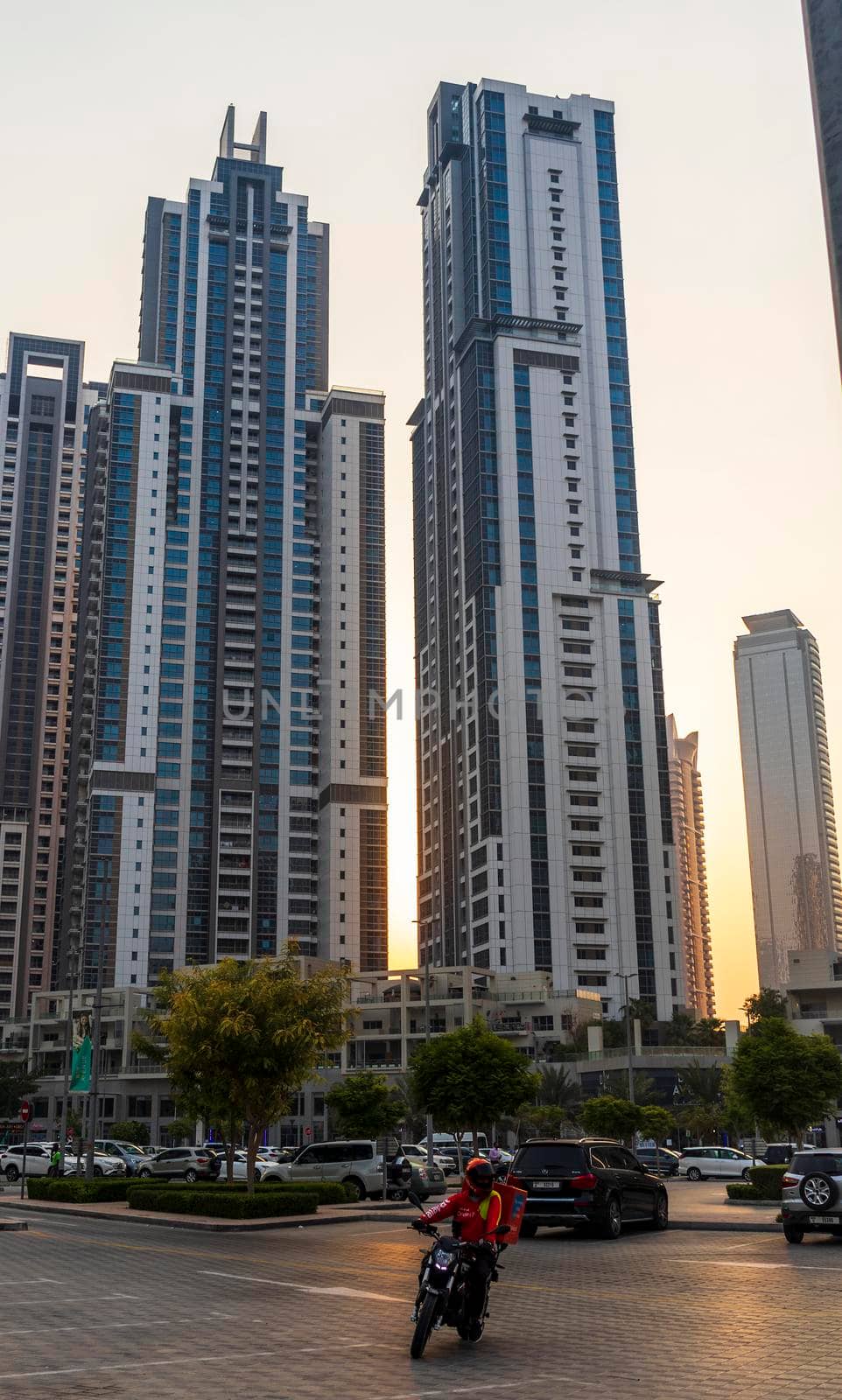 Dubai, UAE - 08.04.2021 - Modern towers Business bay district of Dubai