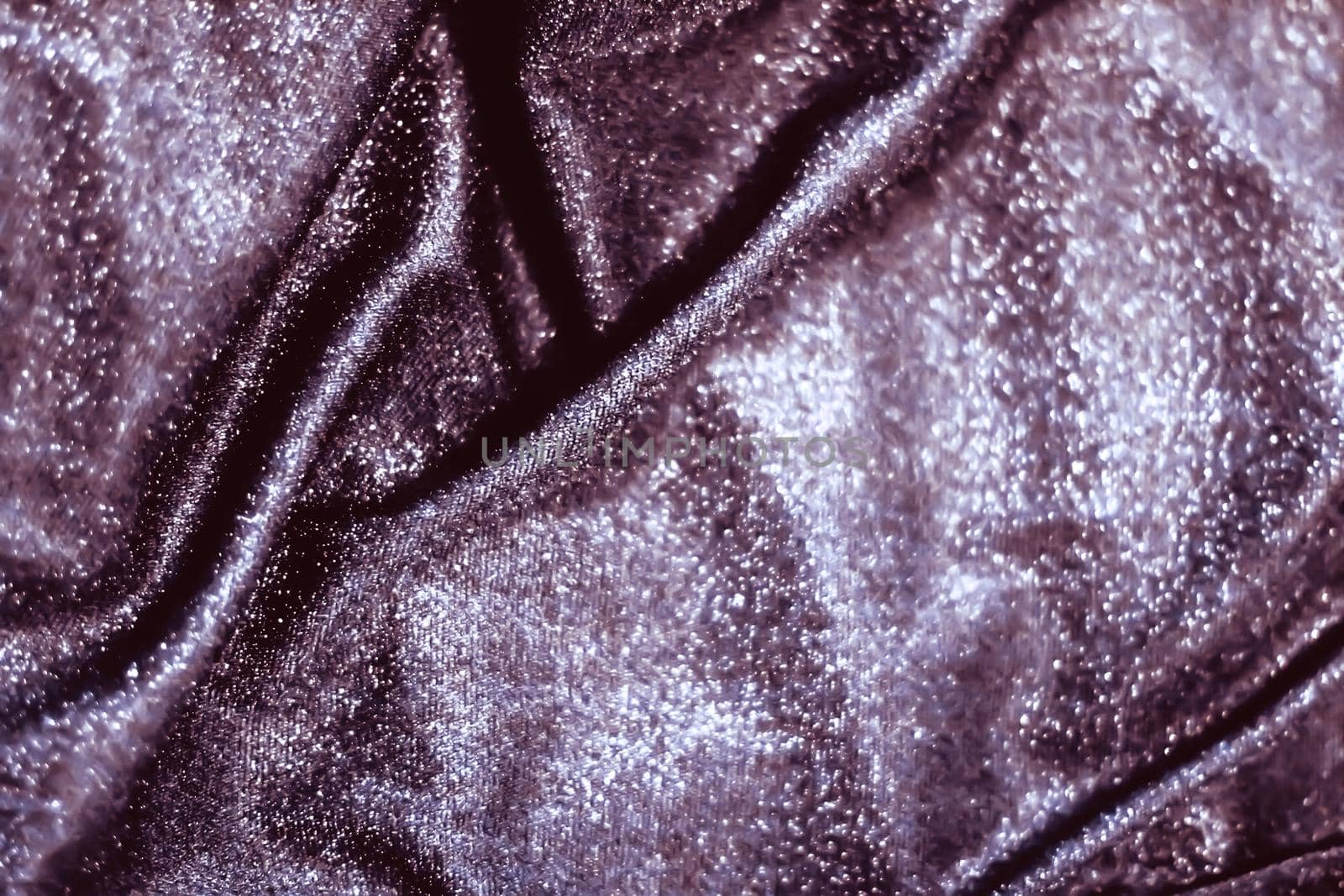 Purple holiday sparkling glitter abstract background, luxury shiny fabric material for glamour design and festive invitation by Anneleven