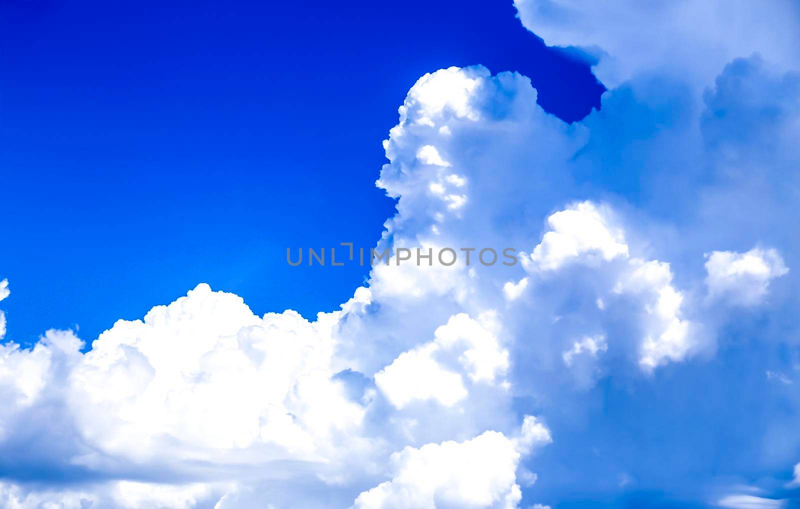 Sky with Cumulonimbus clouds in Spain in summer before storm
