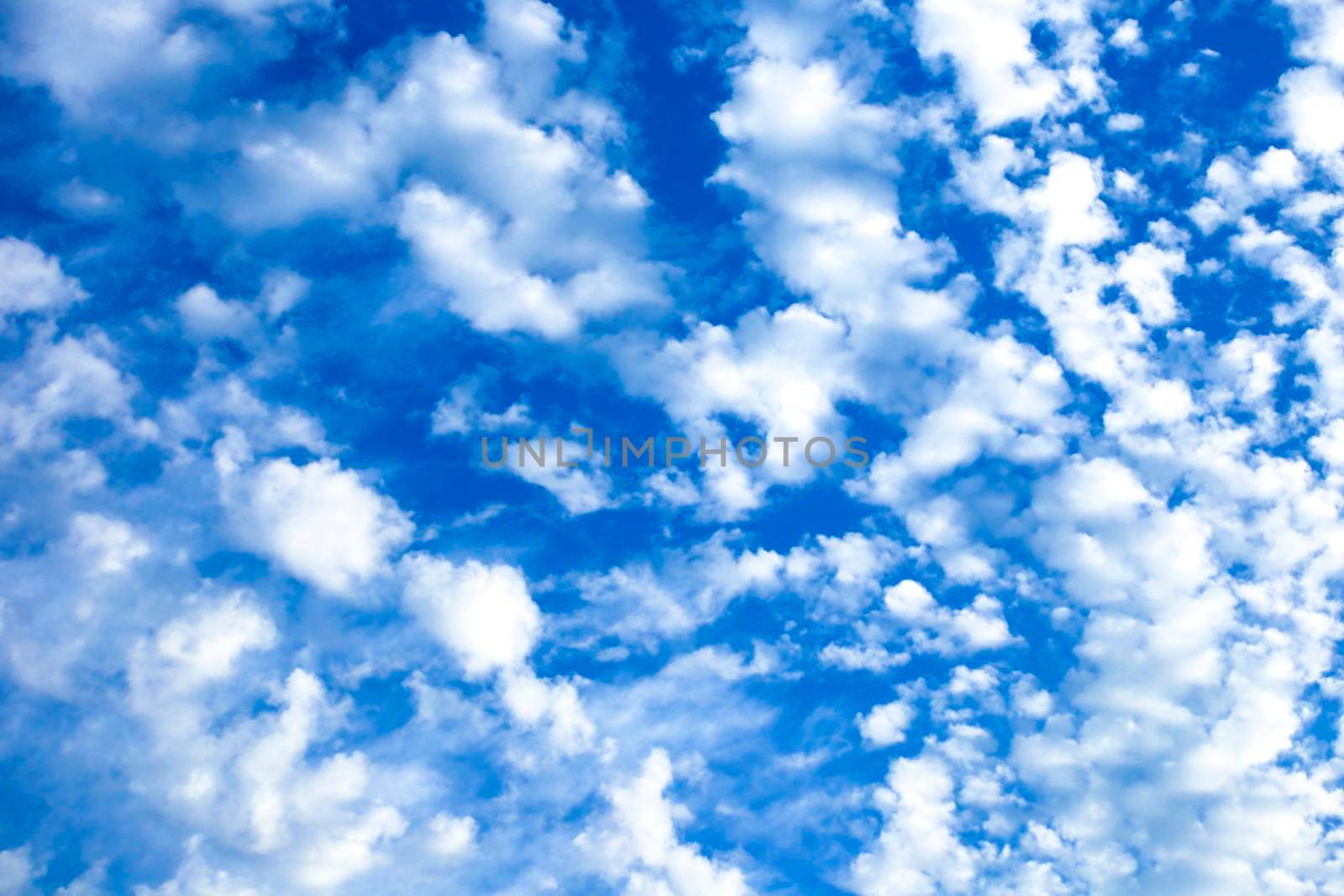 Sky with altocumulus clouds in Spain in summer