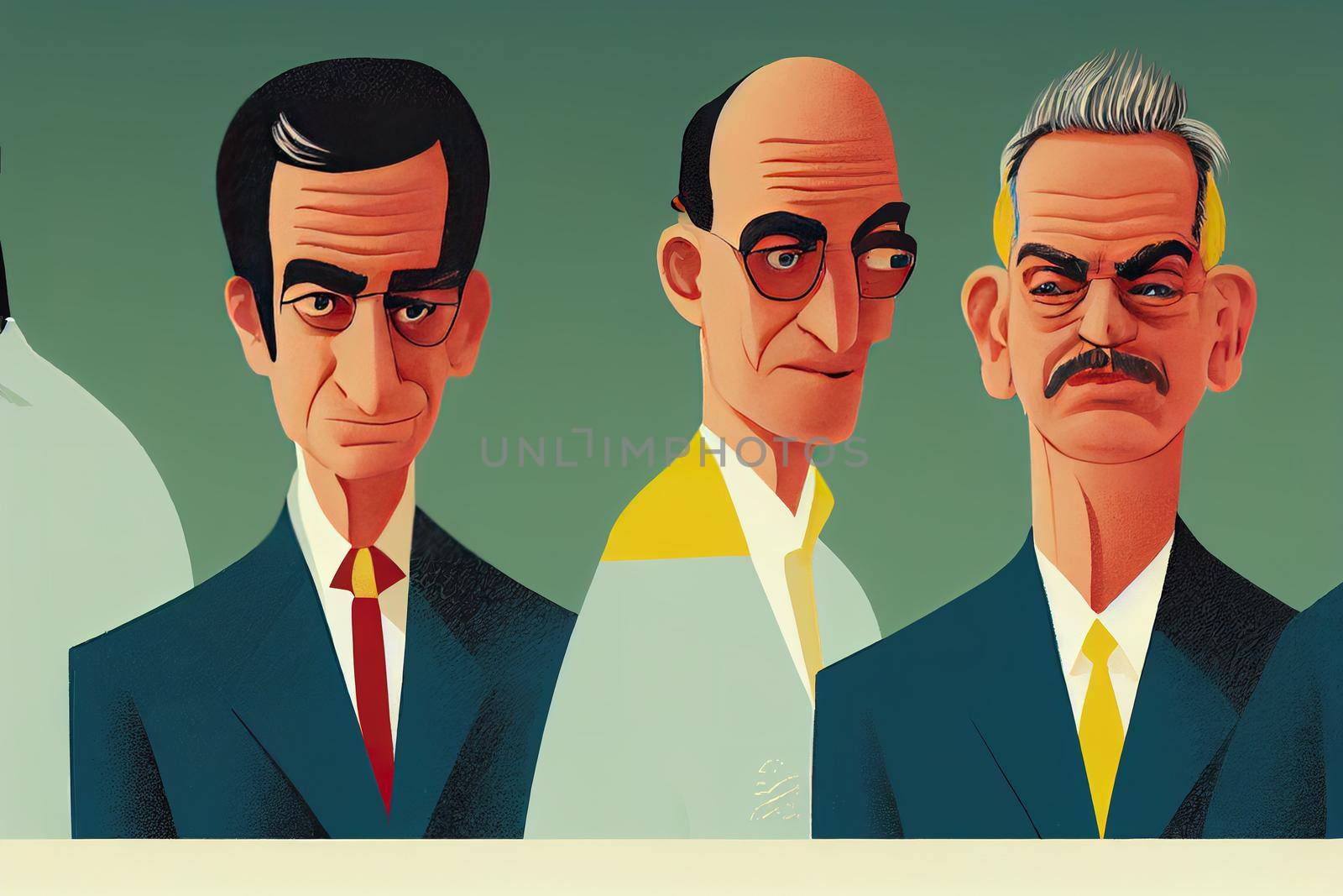 Chief Executives ,Toon illustration V2 High quality 2d illustration