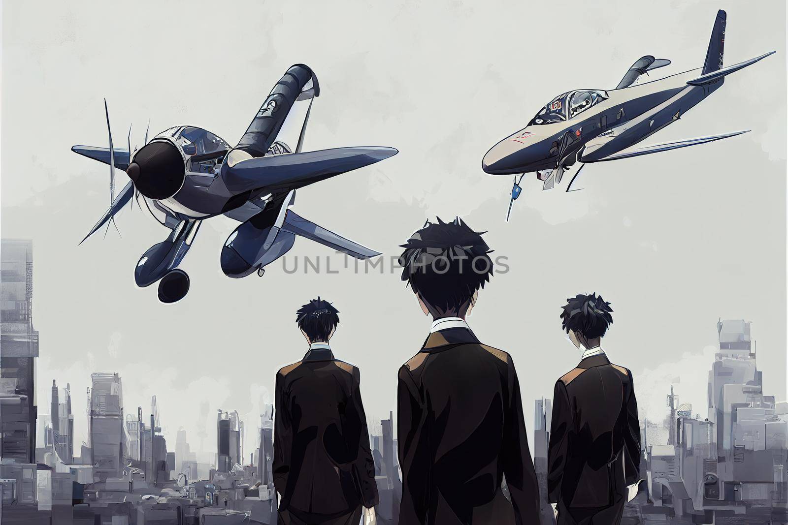 Commercial Pilots ,Anime style illustration by 2ragon