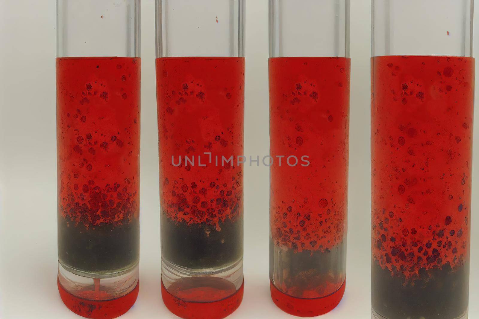 anime style, red water sample tube for Monkeypox virus test. It is also known as the Moneypox virus, is a double-stranded DNA, zoonotic virus and a species of the genus Orthopoxvirus in the family Po V1 High quality 2d illustration