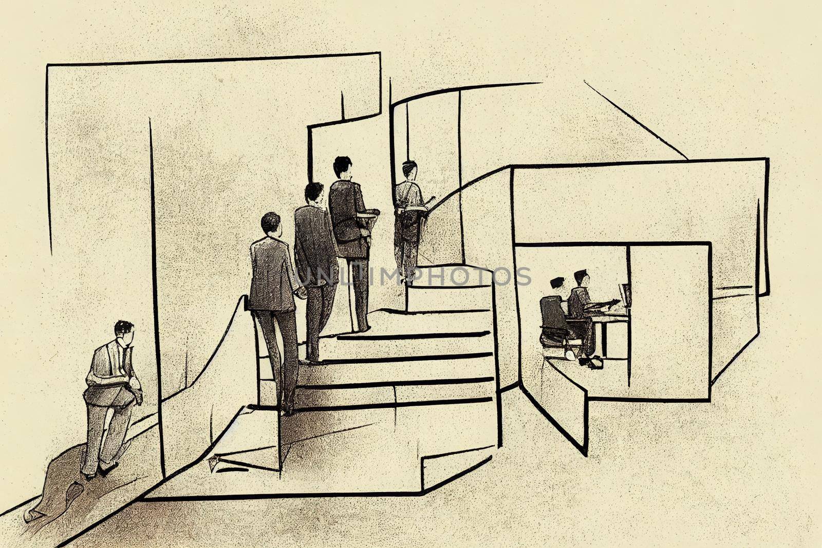 Business Operations Specialists, All Other ,Hand Drawn V1 High quality 2d illustration