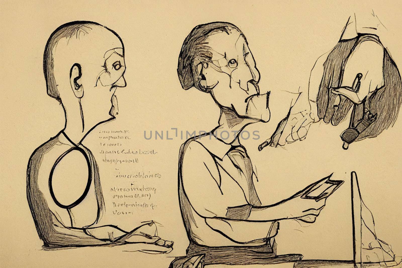 Clinical, Counseling, and School Psychologists ,Hand Drawn V1 High quality 2d illustration