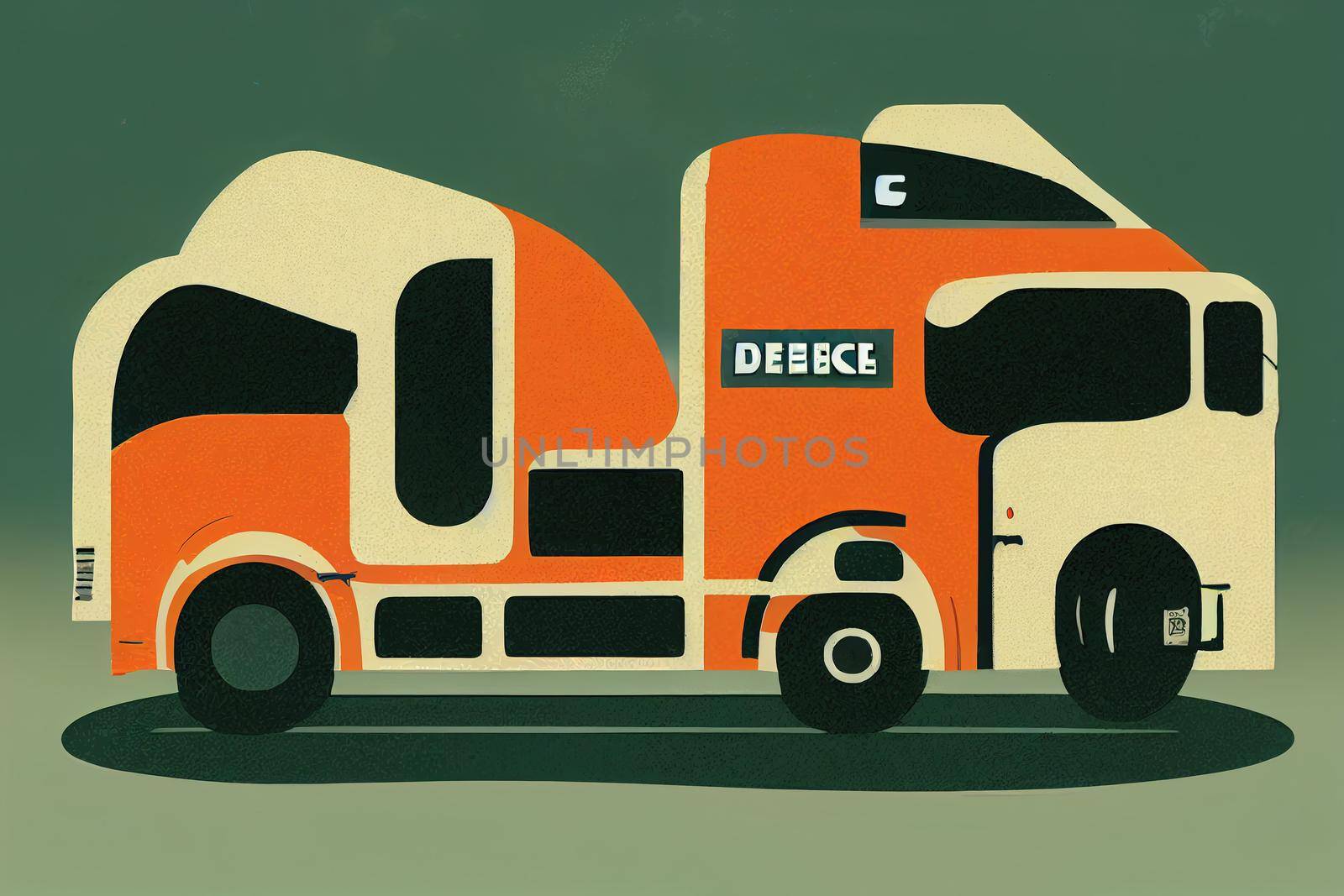 Bus and Truck Mechanics and Diesel Engine Specialists ,Cartoon illustration r by 2ragon