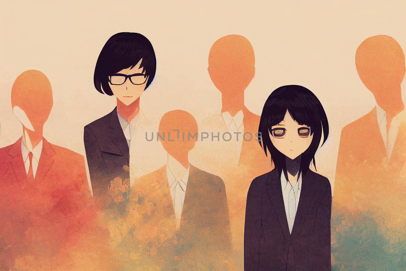 Compensation and Benefits Managers ,Anime style illustration V2 High quality 2d illustration