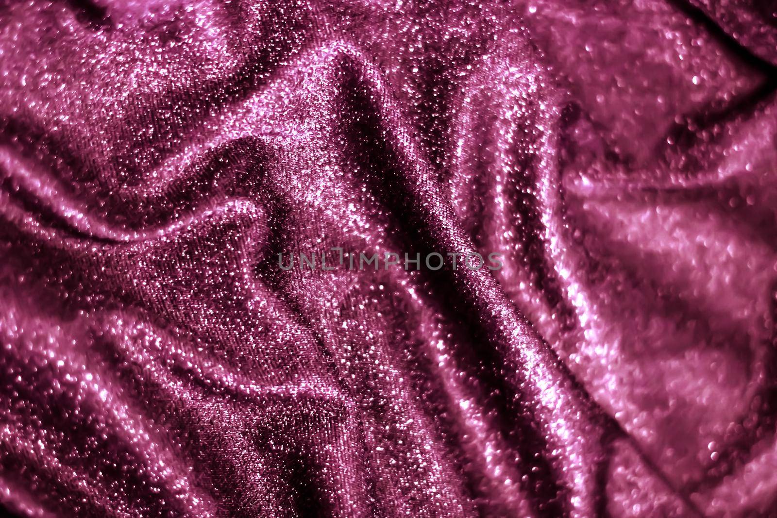 Pink holiday sparkling glitter abstract background, luxury shiny fabric material for glamour design and festive invitation by Anneleven