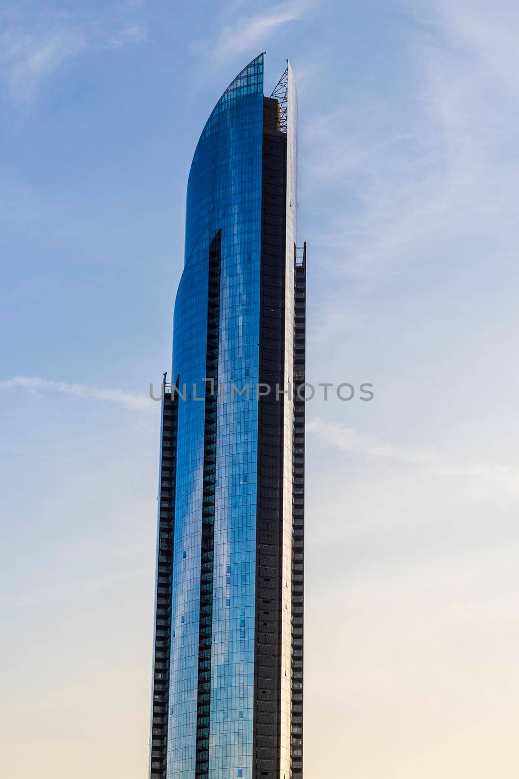 Dubai, UAE - 12.20.2021 Dubai D1 tower in Business bay crossing