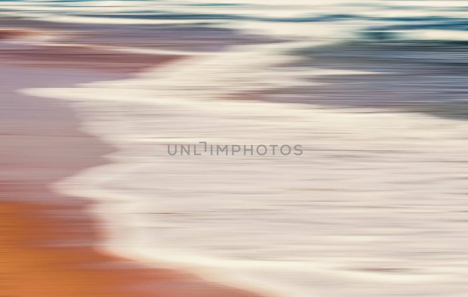 Abstract sea background, long exposure view of dreamy ocean coast in summer by Anneleven