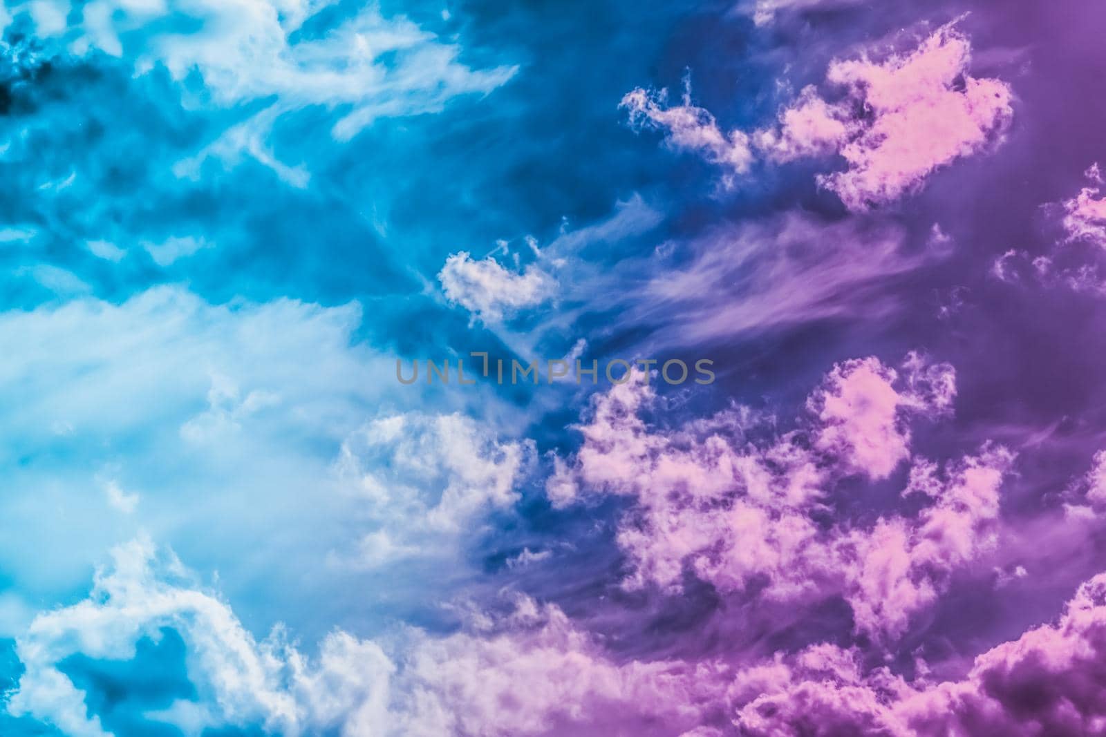 Dreamy surreal sky as abstract art, fantasy pastel colours background for modern design by Anneleven