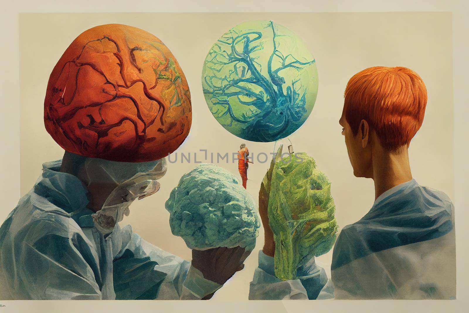 Biological Science Teachers, Postsecondary ,Painting style V1 High quality 2d illustration