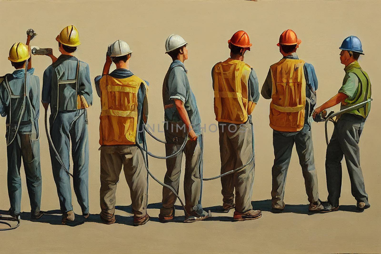 Civil Engineering Technicians ,Painting style V2 High quality 2d illustration