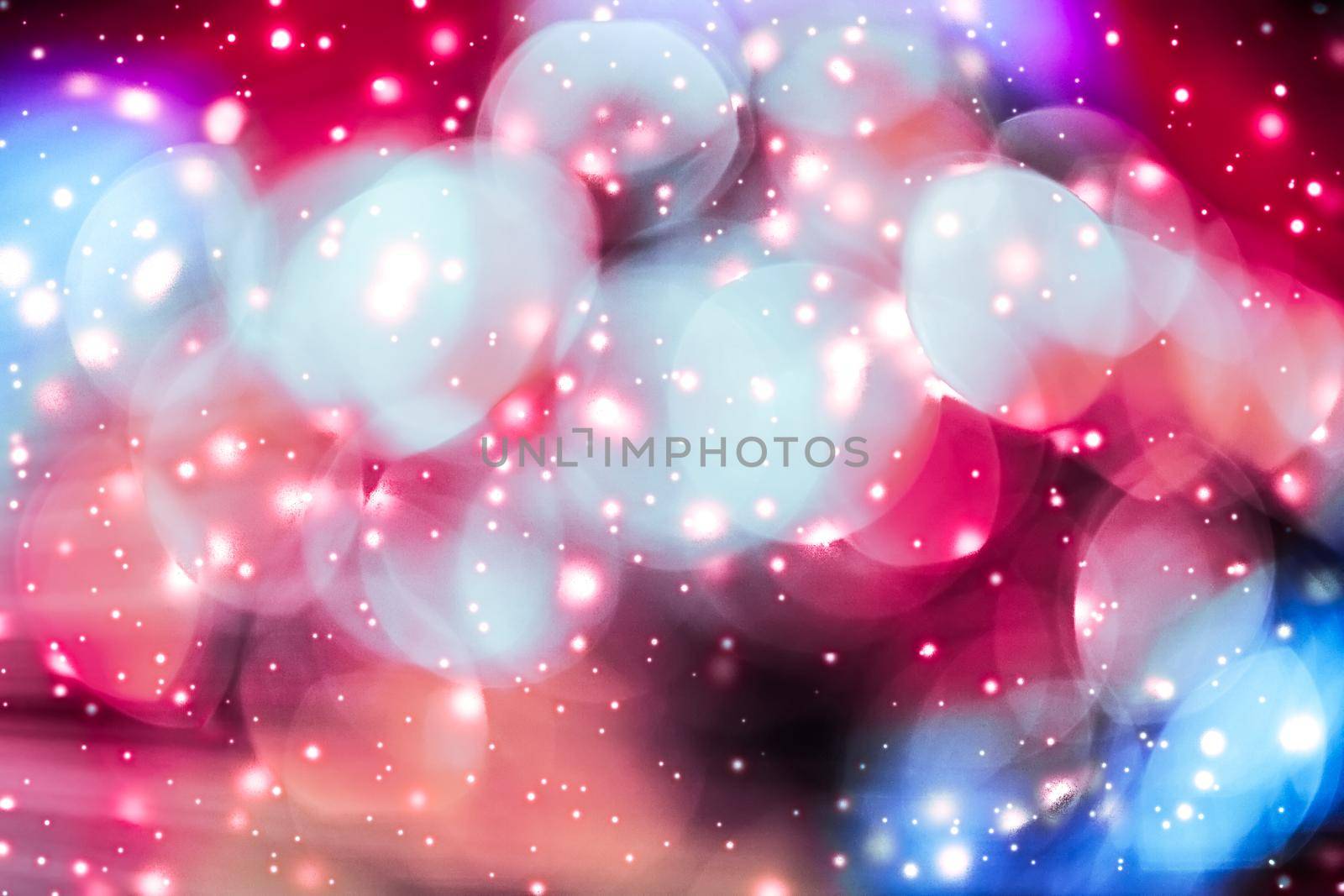 Sparkling bokeh, overlay design and cosmos texture concept - Abstract cosmic starry sky lights and shiny glitter, luxury holiday background