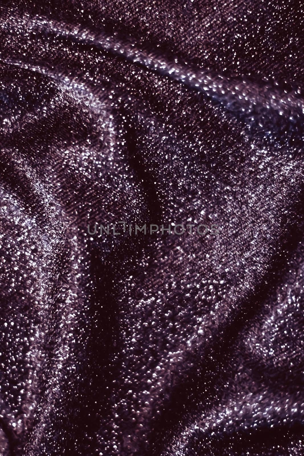 Purple holiday sparkling glitter abstract background, luxury shiny fabric material for glamour design and festive invitation by Anneleven