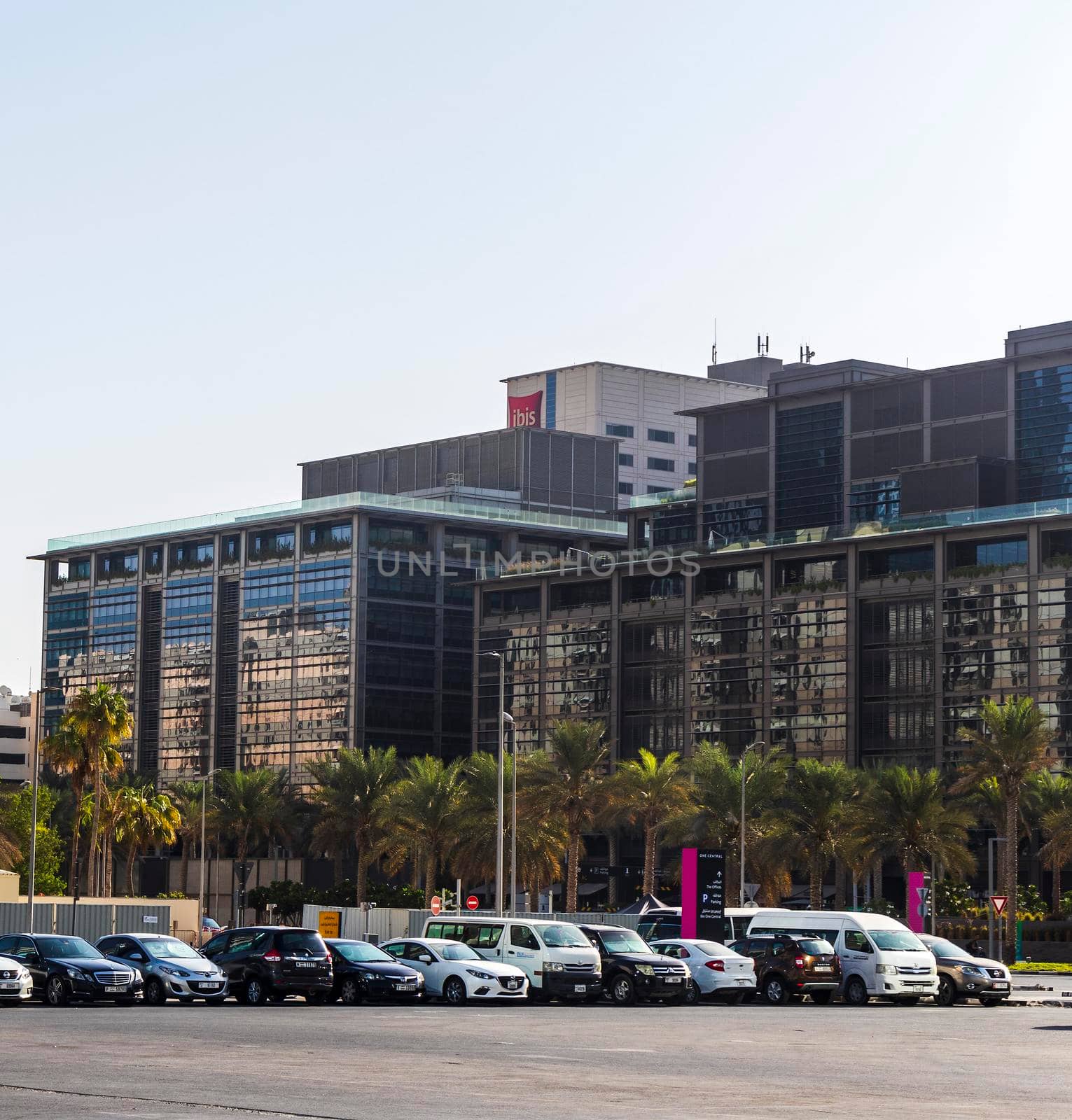 Dubai, UAE - 10.04.2021 Shot of a 1 central business district
