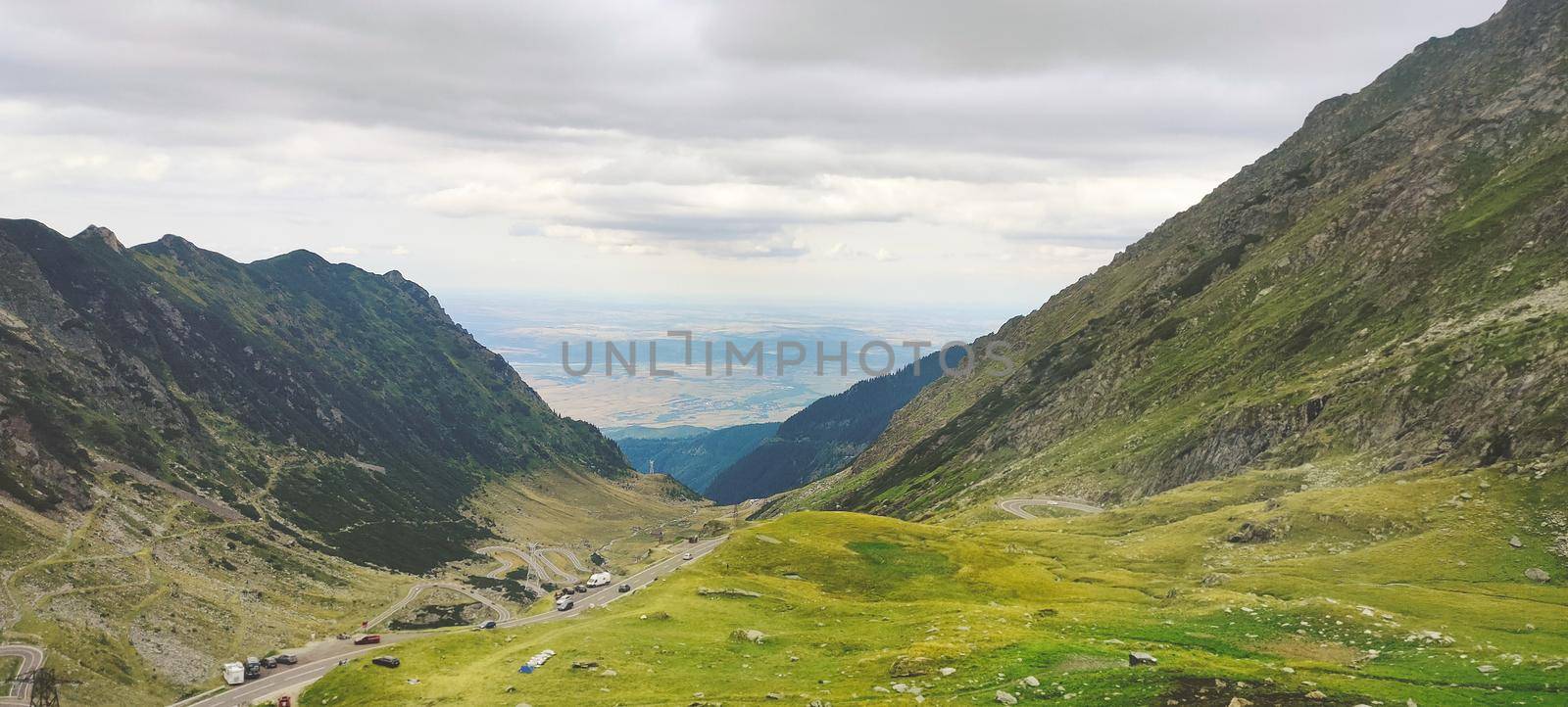 Beautiful valley with mountains aganist sky with clouds, from Masca . High quality photo