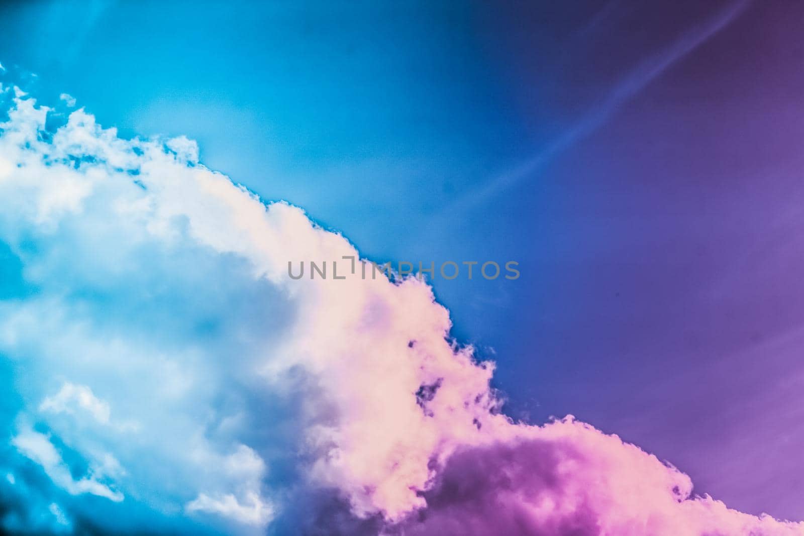 Magical dream, nature backdrop and spiritual holiday concept - Dreamy surreal sky as abstract art, fantasy pastel colours background for modern design