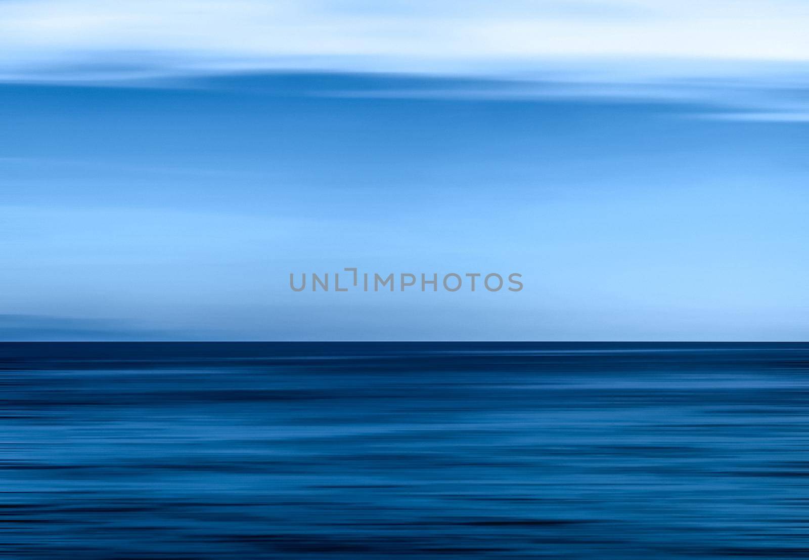 Abstract ocean wall decor background, long exposure view of dreamy mediterranean sea coast by Anneleven