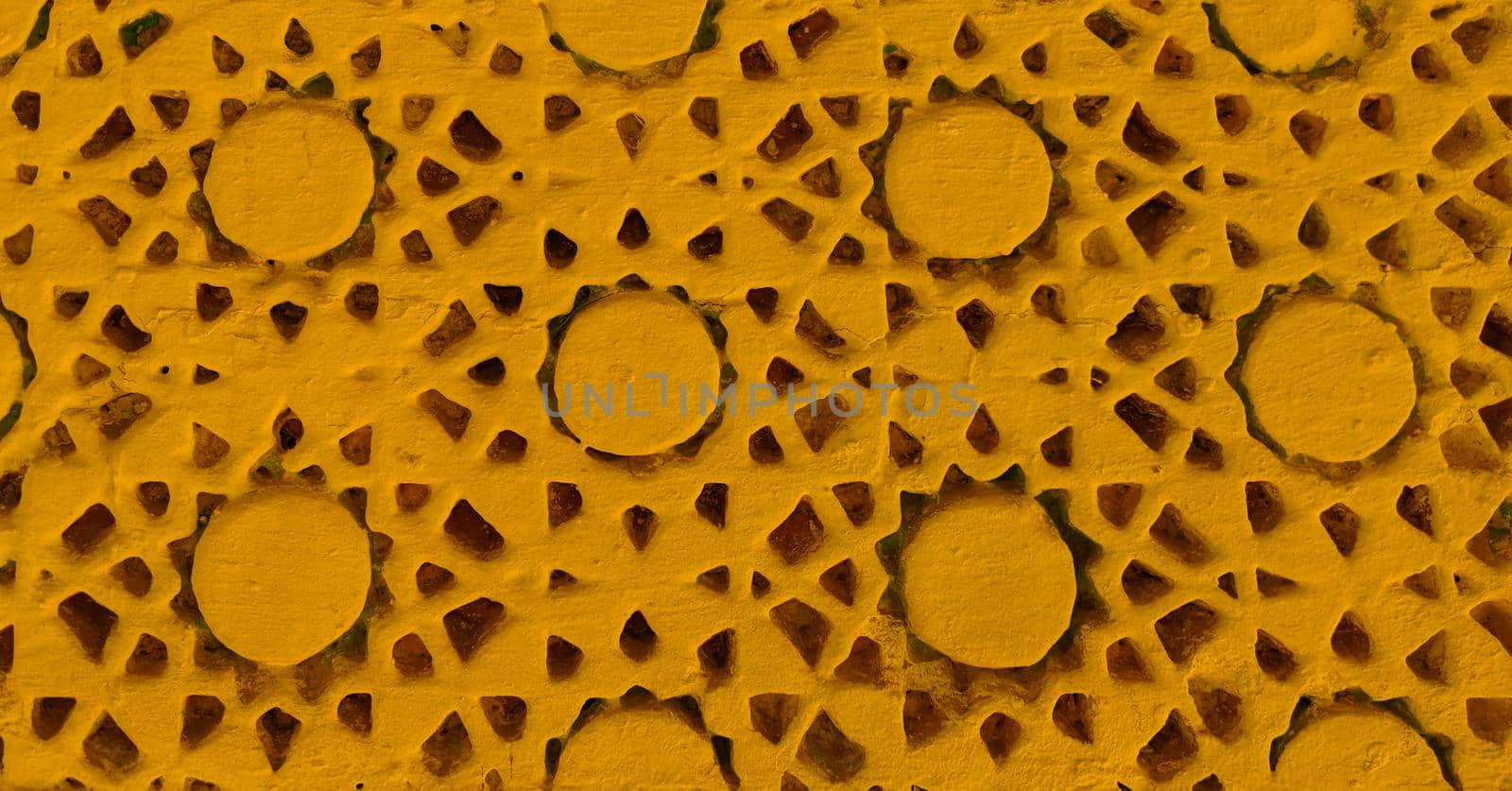 Yellow painted texture of handcrafted details. by ImagesRouges