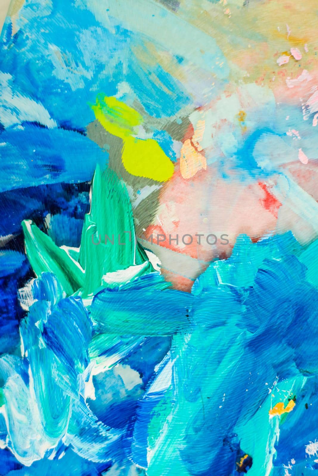 Painted texture, artistic backdrop and modern painting concept - Abstract acrylic paint strokes, art brush flatlay background