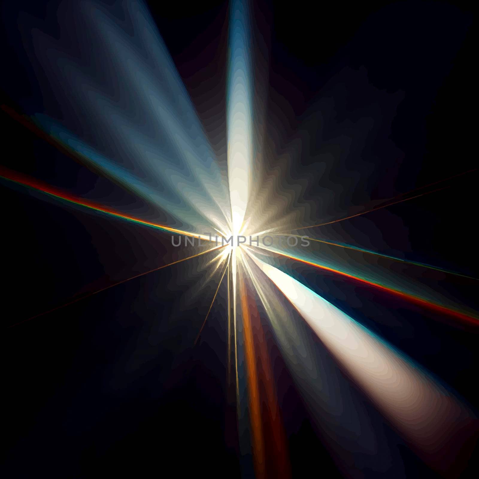 Light Lens flare on black background. Lens flare with bright light isolated with a black background by JpRamos