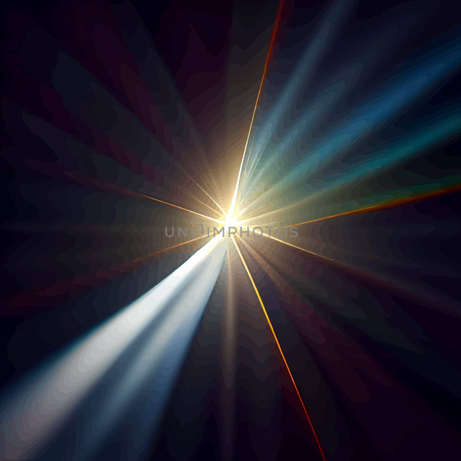 Light Lens flare on black background. Lens flare with bright light isolated with a black background by JpRamos