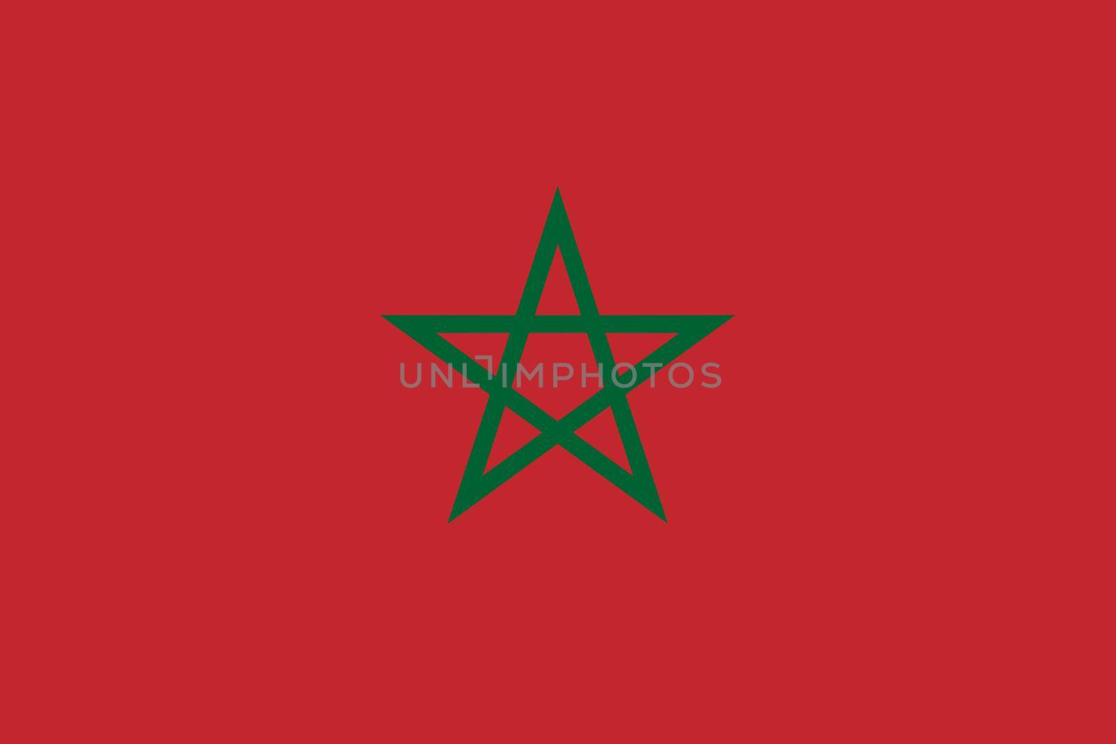 A Morocco flag background illustration red green star