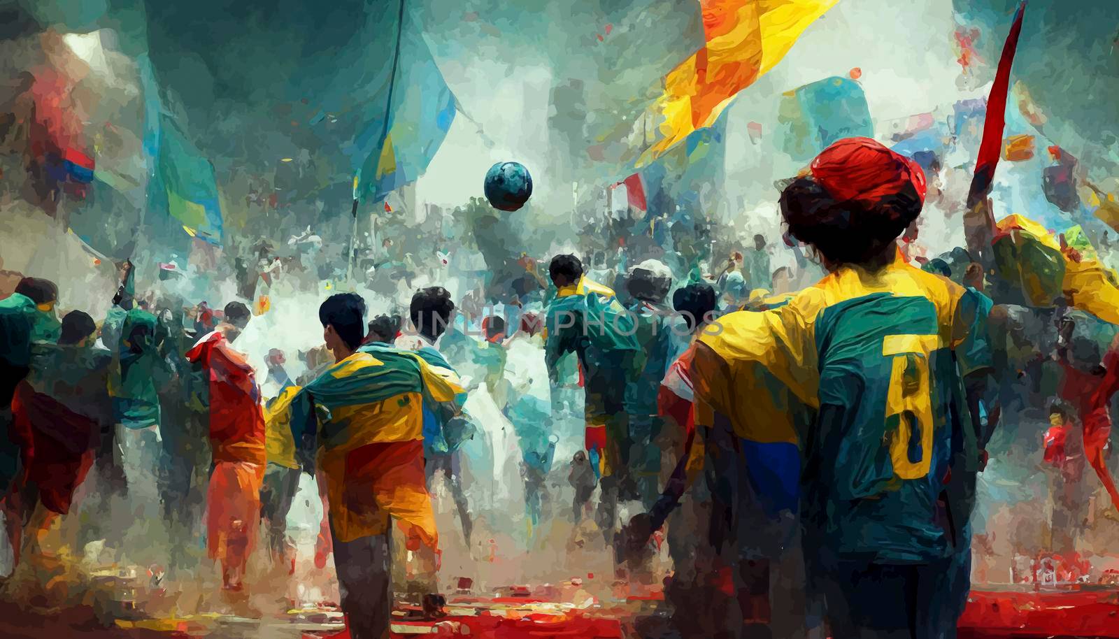 illustration of the soccer world cup, qatar 2022.