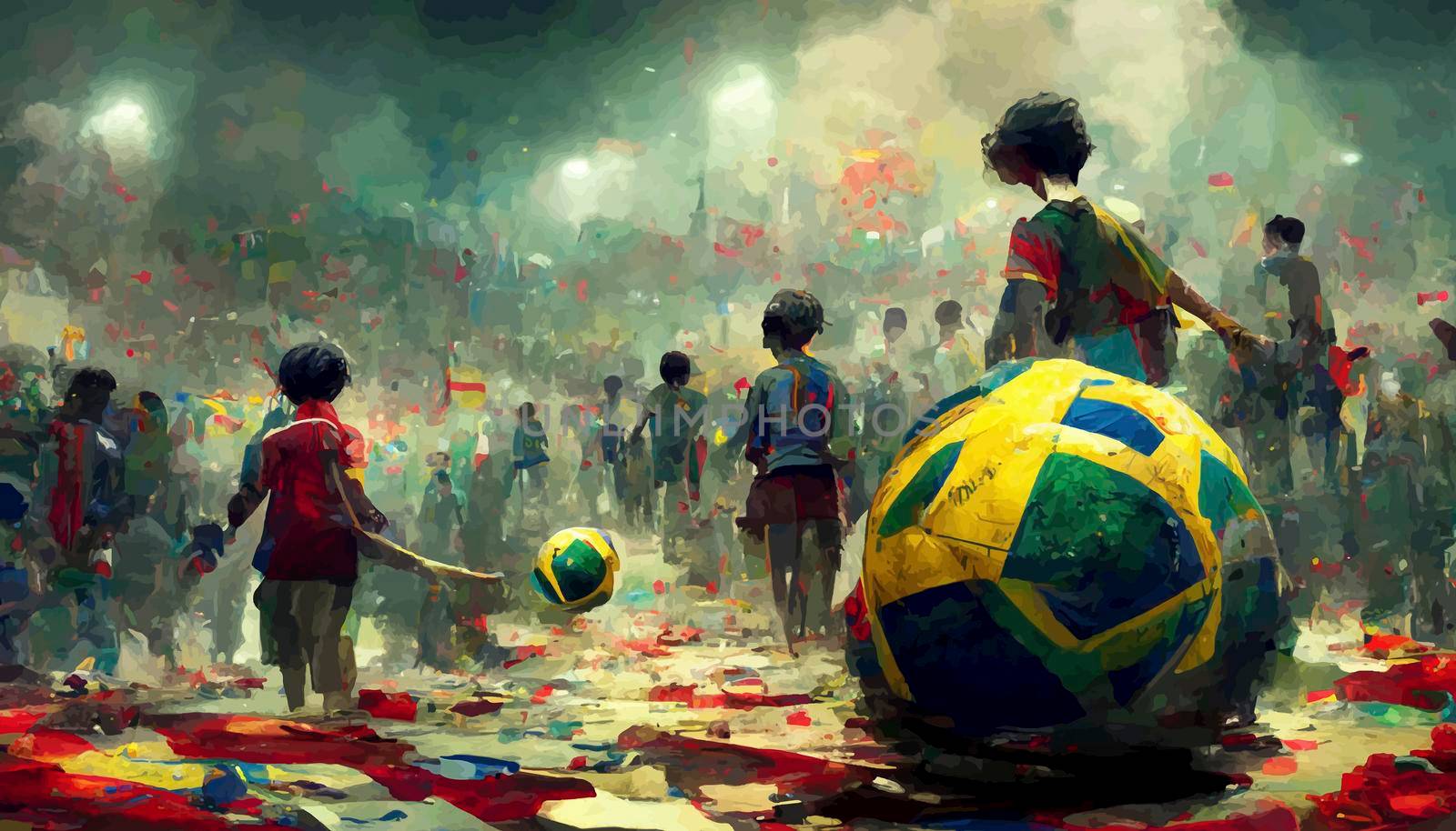illustration of the soccer world cup, qatar 2022.
