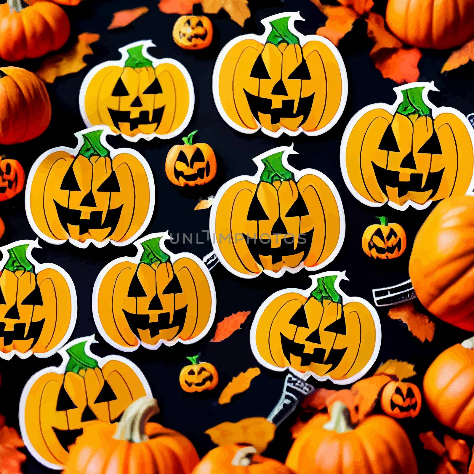 halloween evil pumpkin illustration. halloween pumpkin. halloween illustration by JpRamos