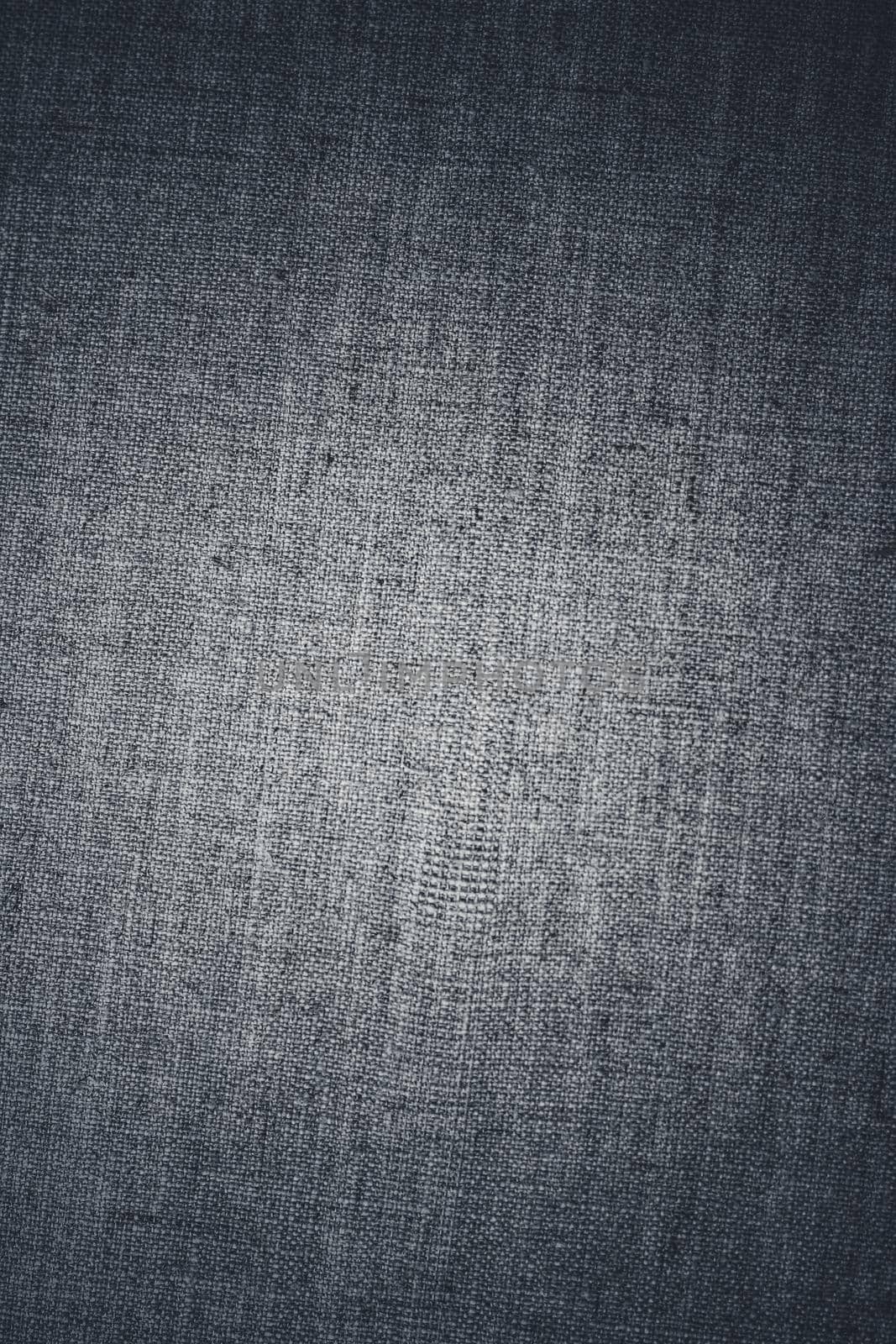 Decorative gray linen fabric textured background for interior, furniture design and art canvas backdrop by Anneleven