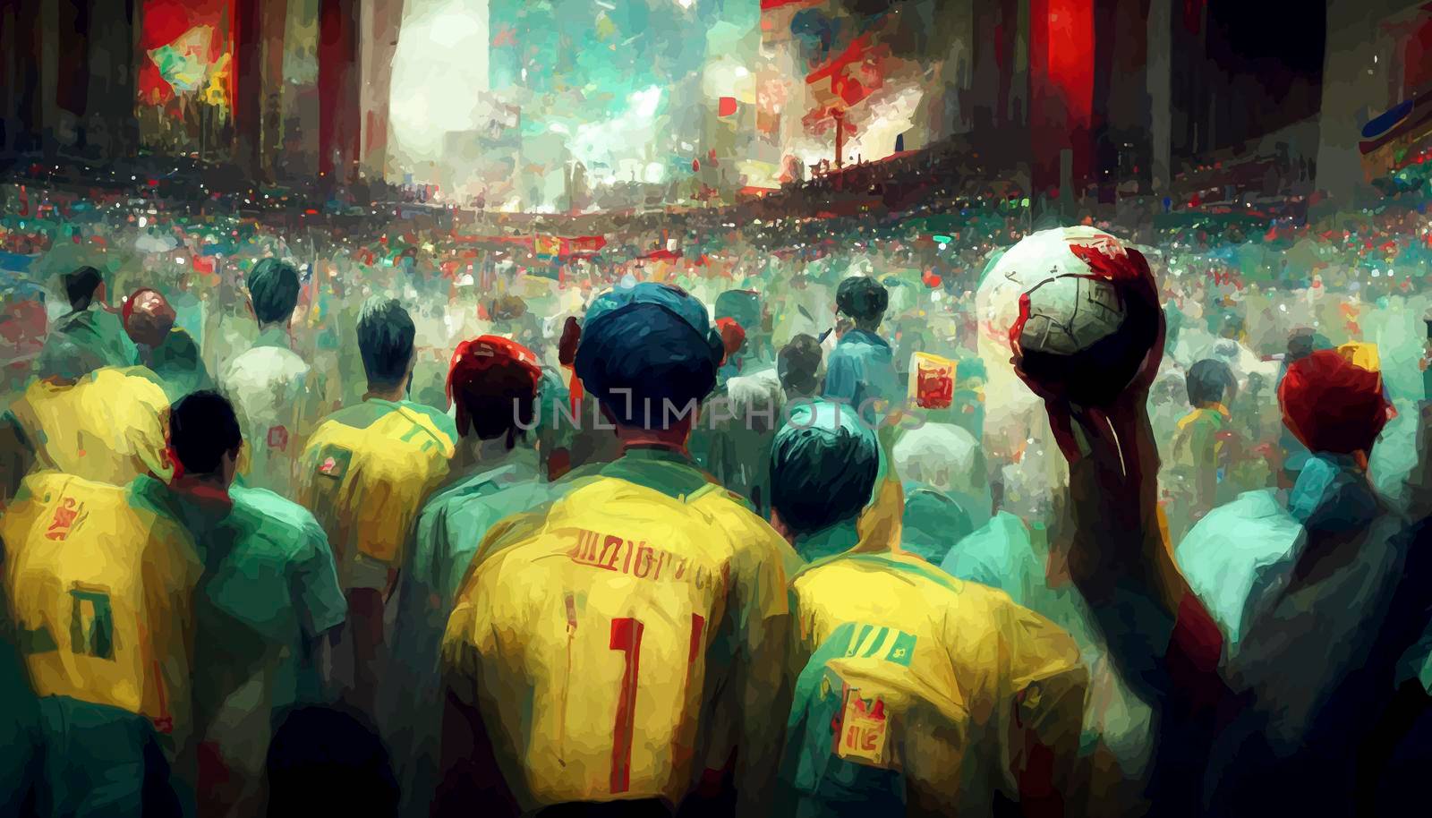 illustration of the soccer world cup, qatar 2022 by JpRamos