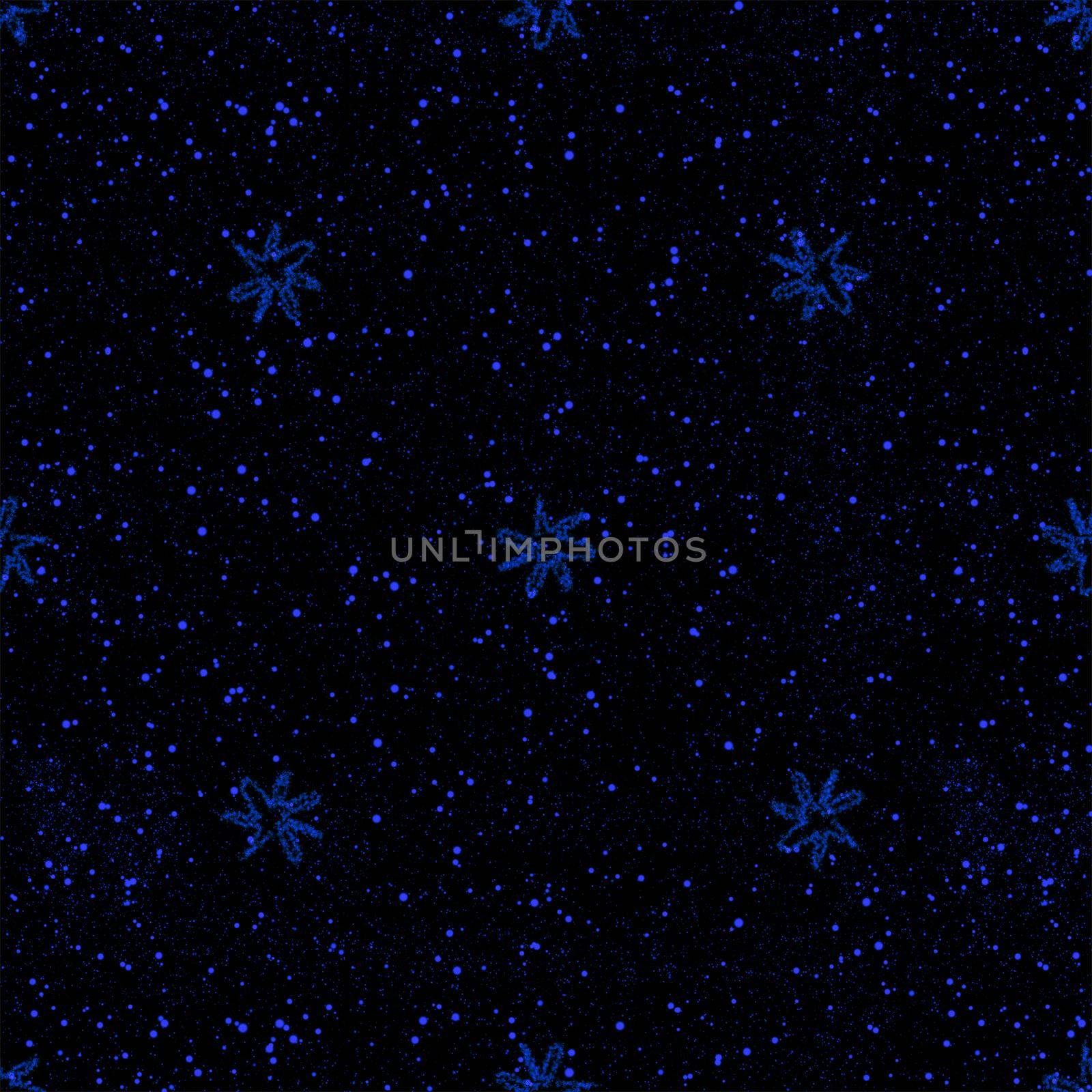 Hand Drawn Snowflakes Christmas Seamless Pattern. Subtle Flying Snow Flakes on chalk snowflakes Background. Actual chalk handdrawn snow overlay. Indelible holiday season decoration.