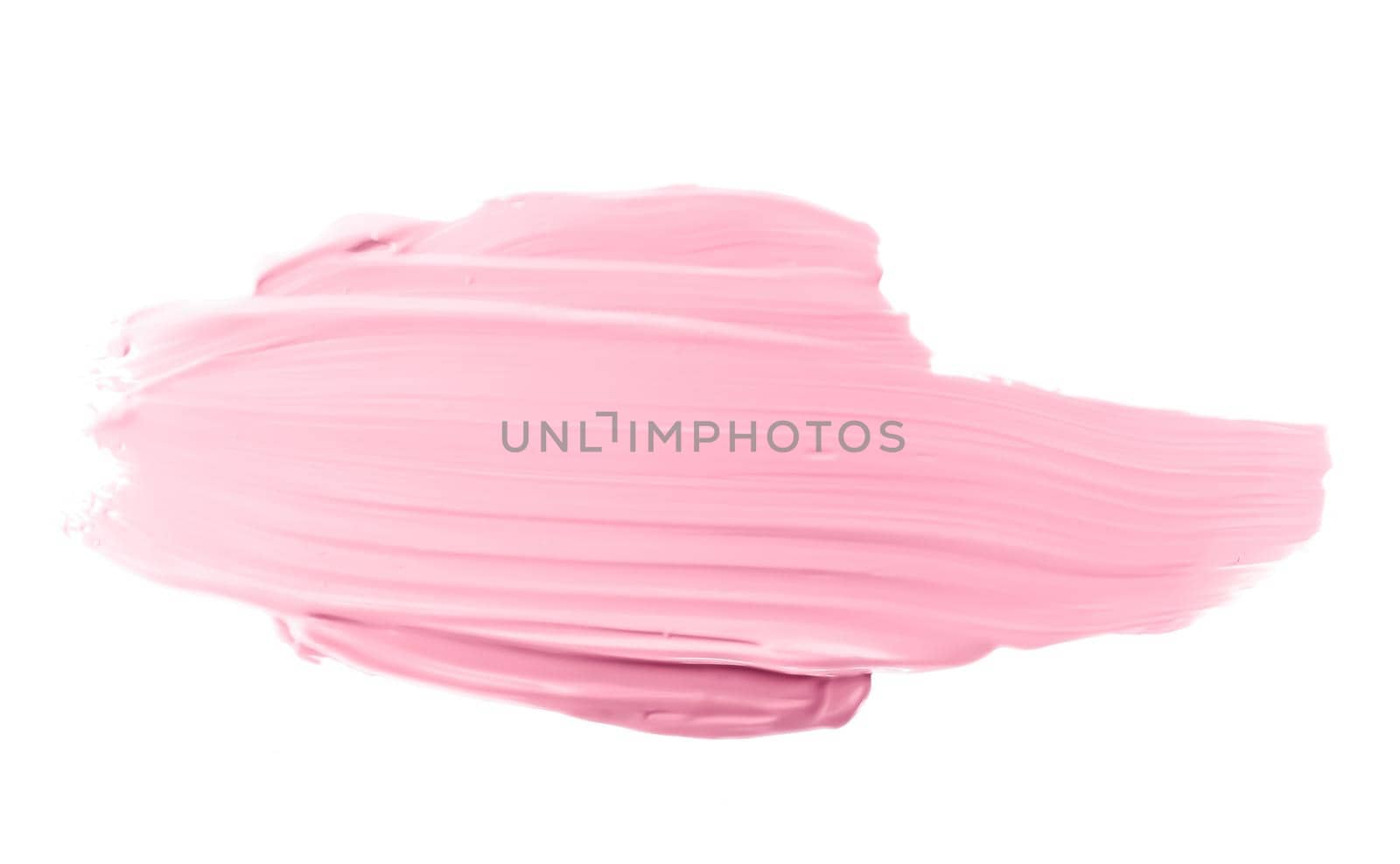 Pastel pink beauty swatch, skincare and makeup cosmetic product sample texture isolated on white background, make-up smudge, cream cosmetics smear or paint brush stroke closeup