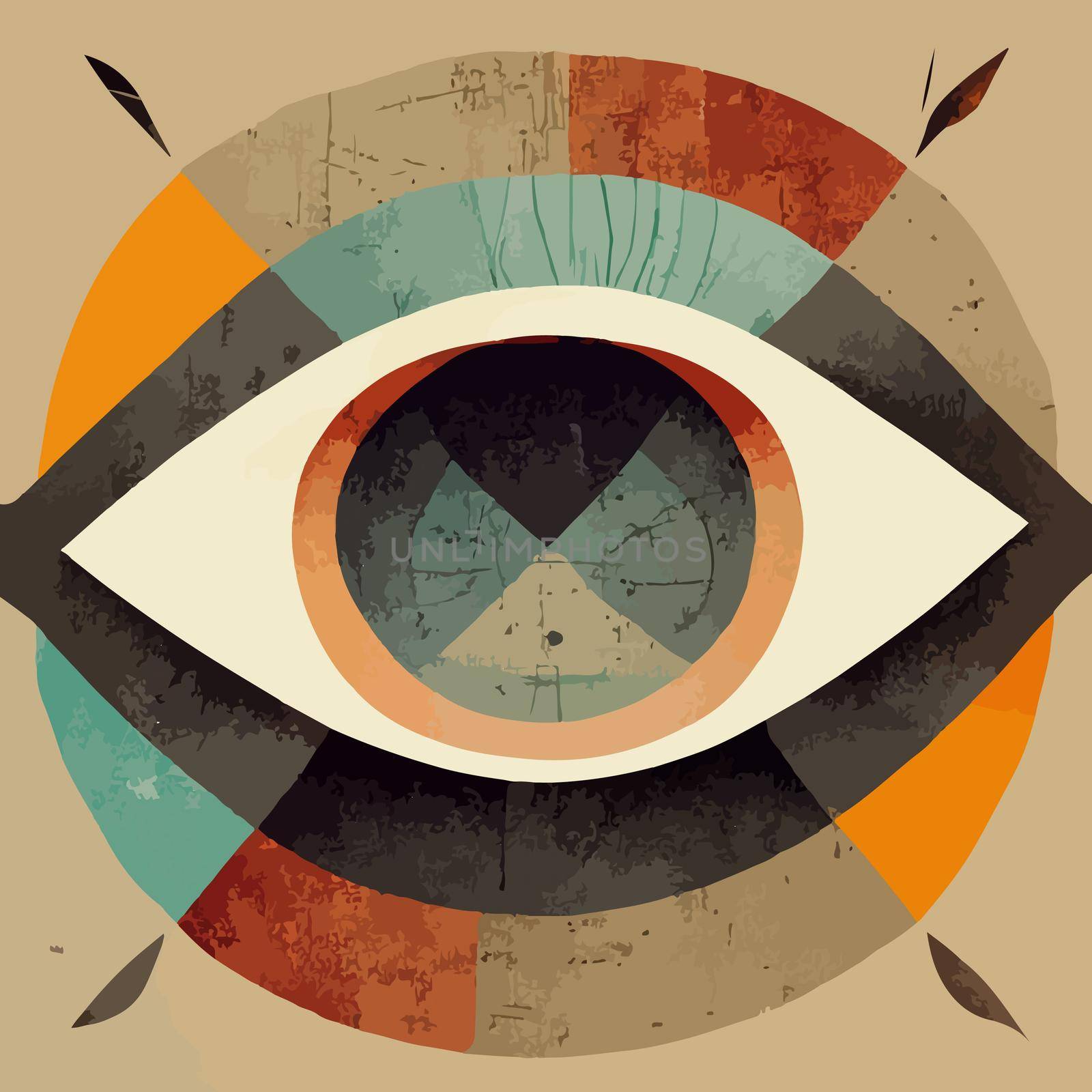 eye pattern geometry background. abstract geometric background. colorful geometric illustration
