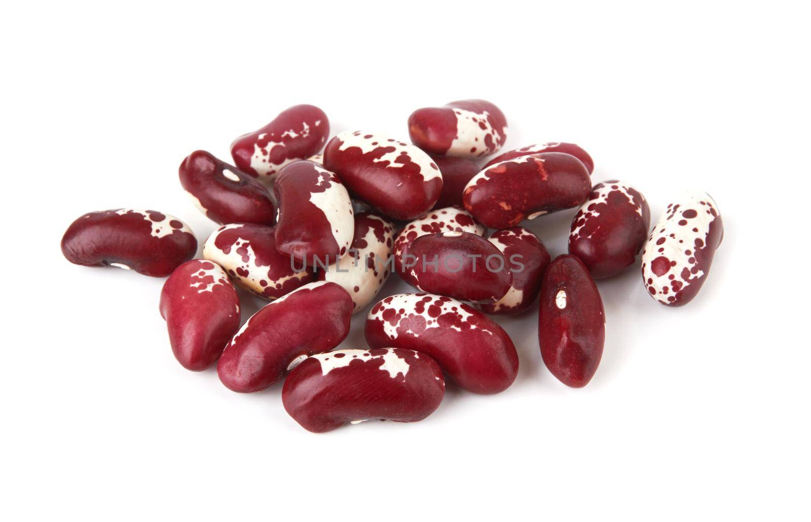 Red beans isolated on a white background