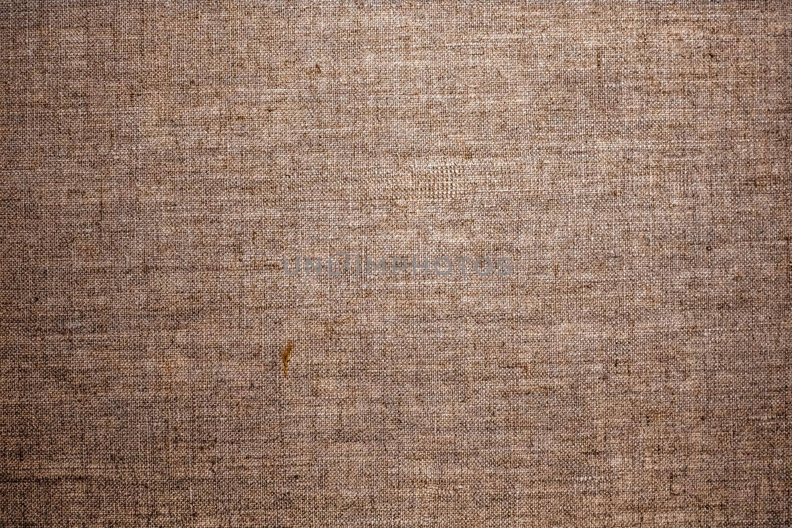 Textile material, natural surface and vintage decor texture concept - Decorative brown linen fabric textured background for interior, furniture design and art canvas backdrop