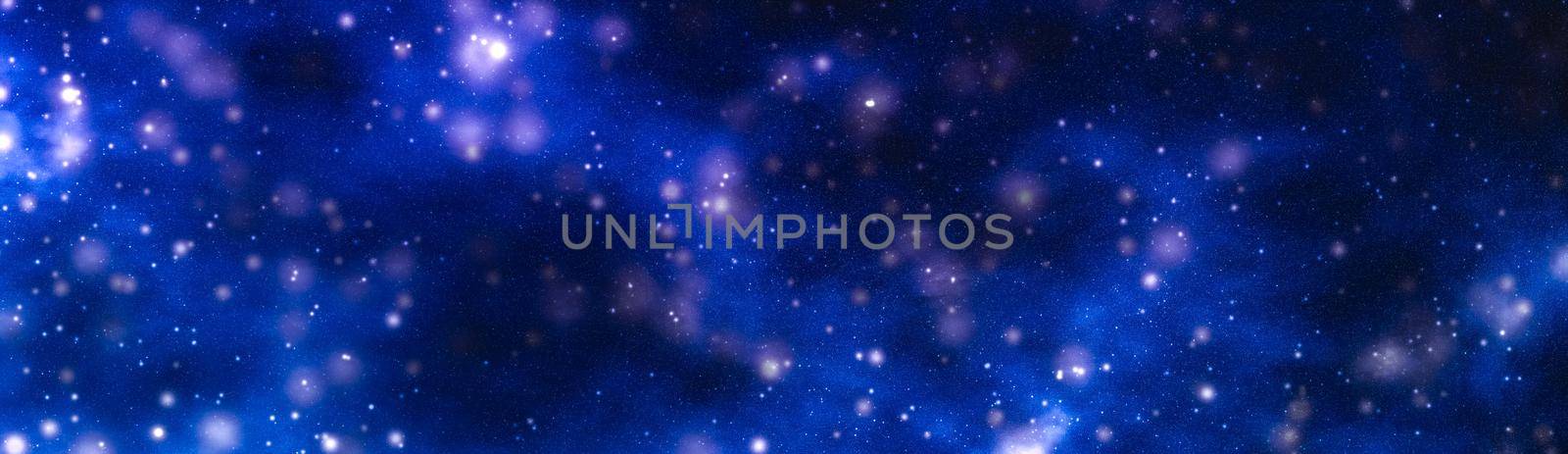 Stars, planet and galaxy in cosmos universe, space and time travel science background by Anneleven