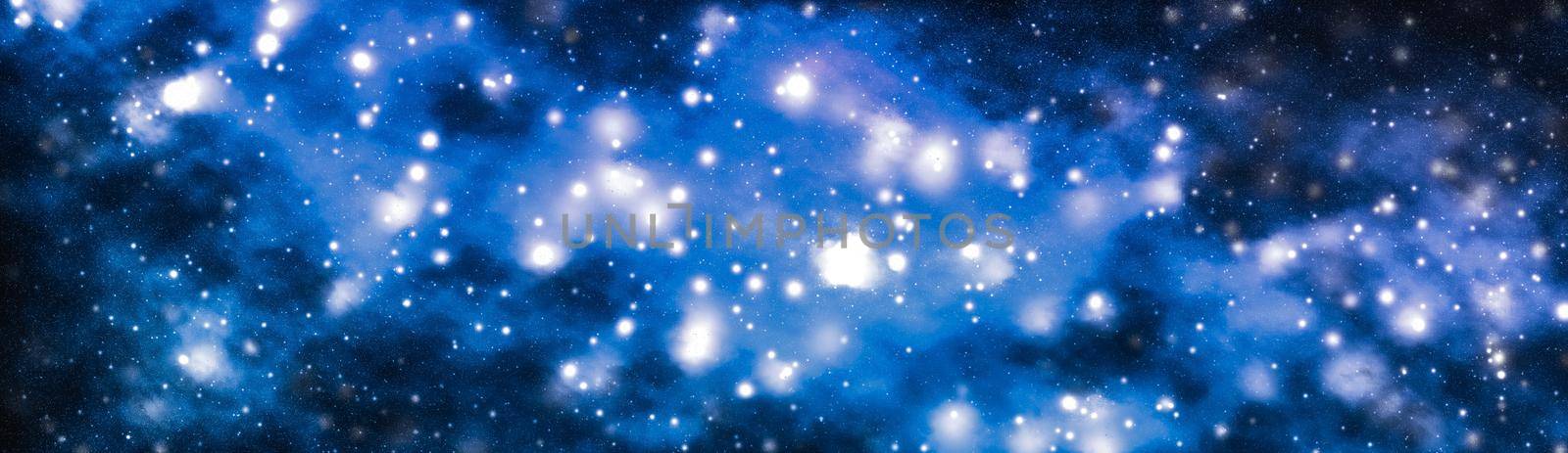 Stars, planet and galaxy in cosmos universe, space and time travel science background by Anneleven