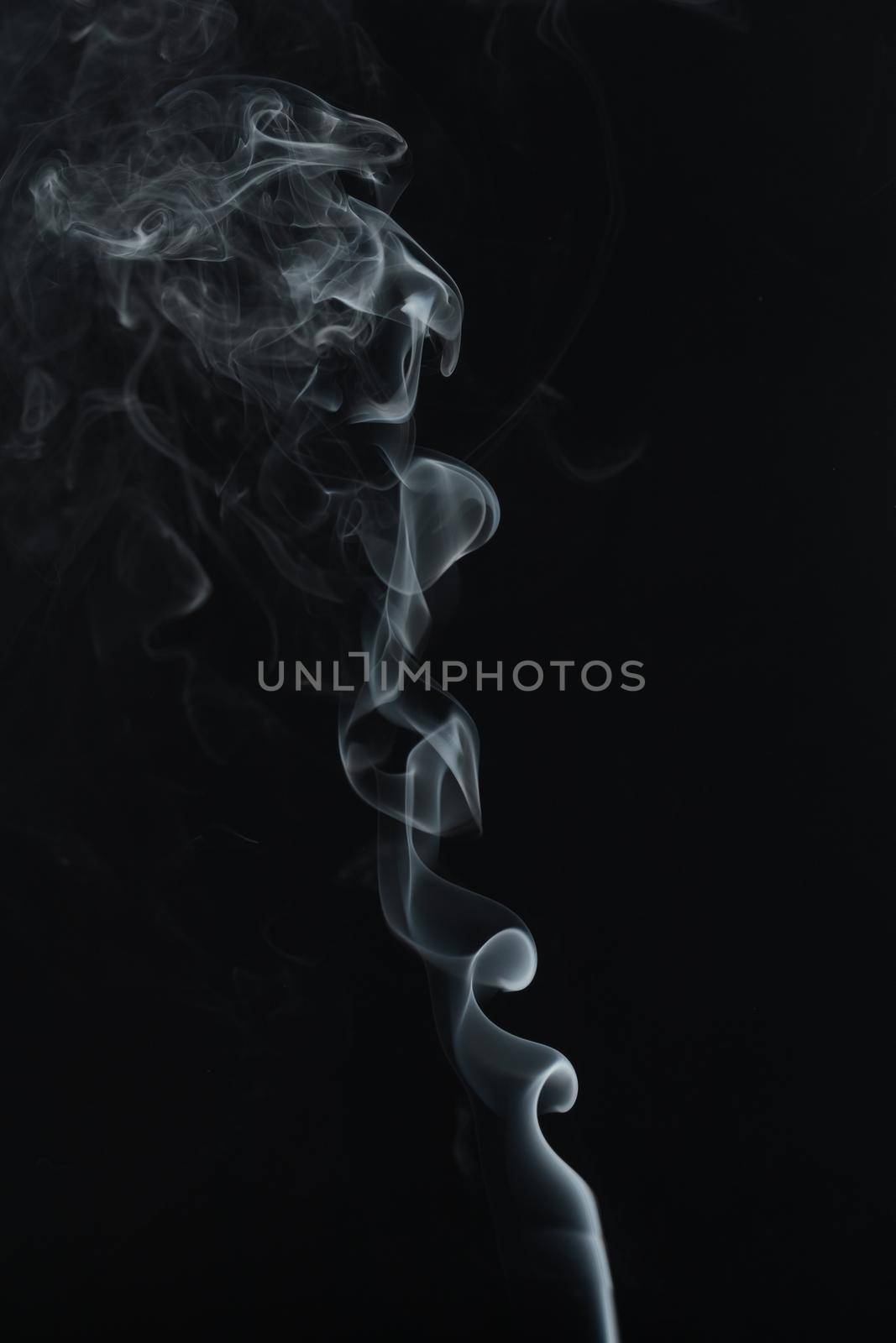 Abstract Smoke on black background by Gudzar