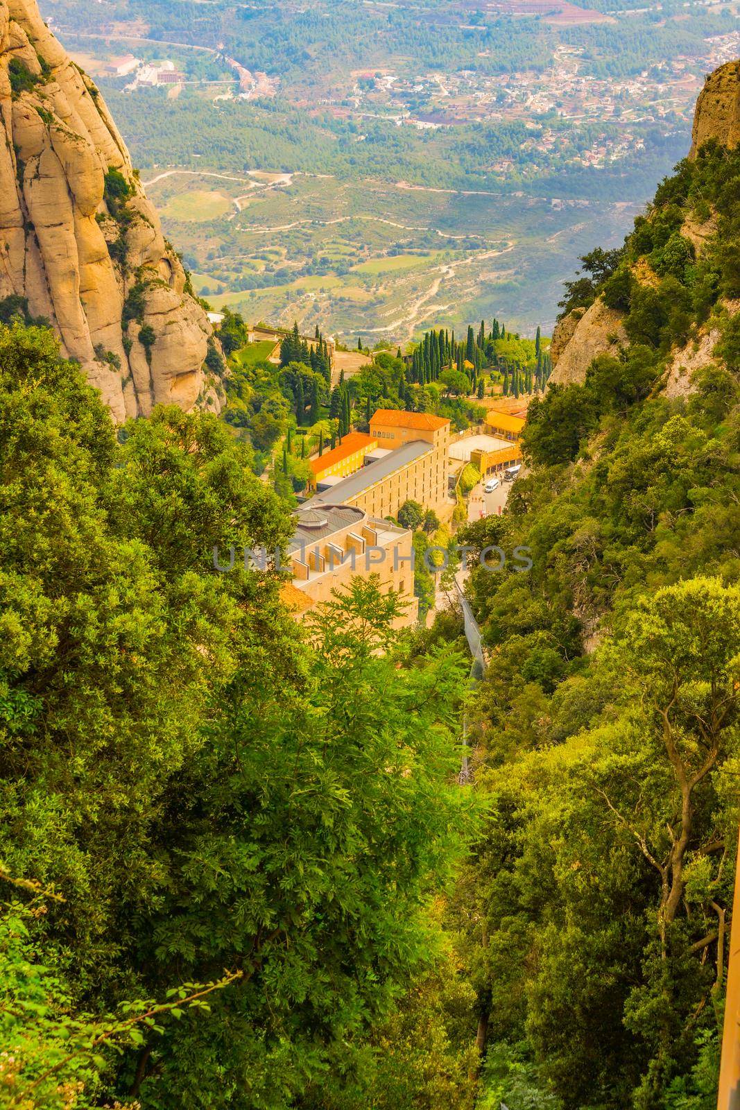 Exterior of Montcalat Monastery (Spain Barcelona). Shooting Location: Spain, Barcelona