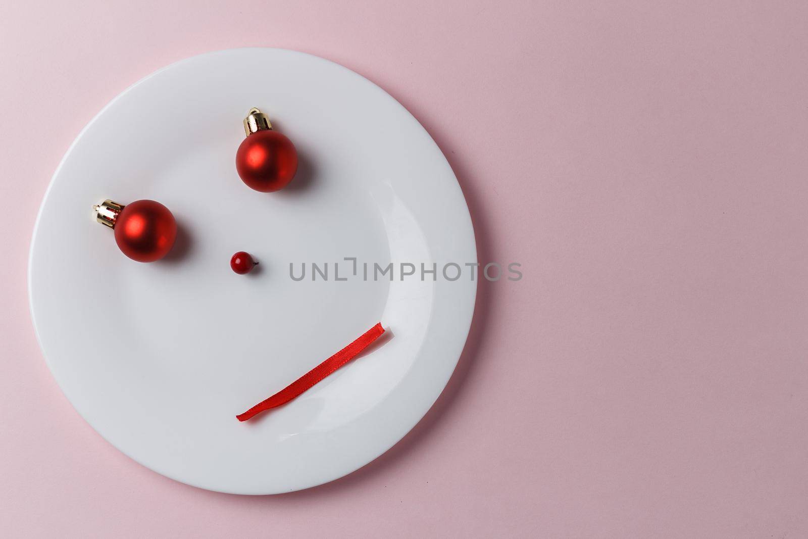 Minimal composition of indifference smiley. Food concept. copy space by lara29