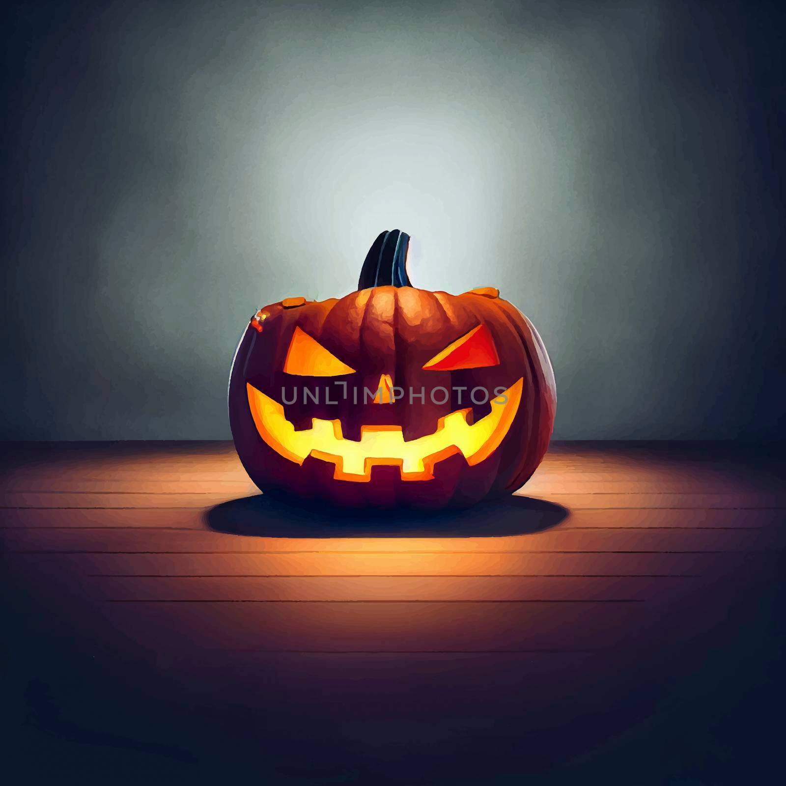 halloween evil pumpkin illustration. halloween pumpkin. halloween illustration by JpRamos