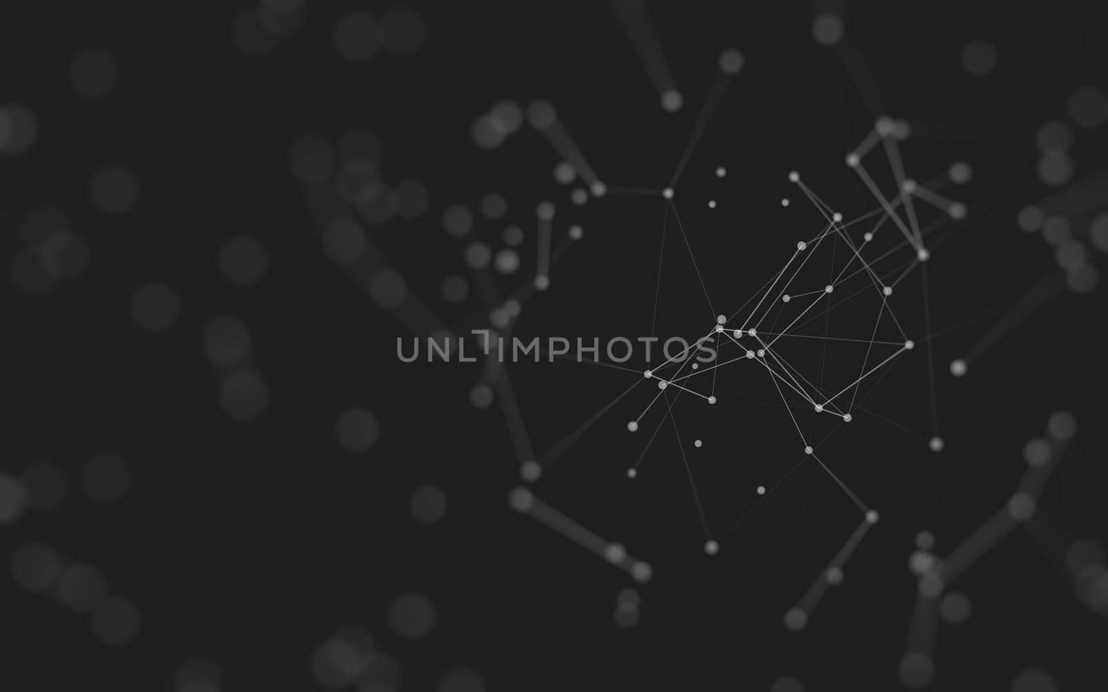 Abstract background. Molecules technology with polygonal shapes, connecting dots and lines. Connection structure. Big data visualization.  by teerawit