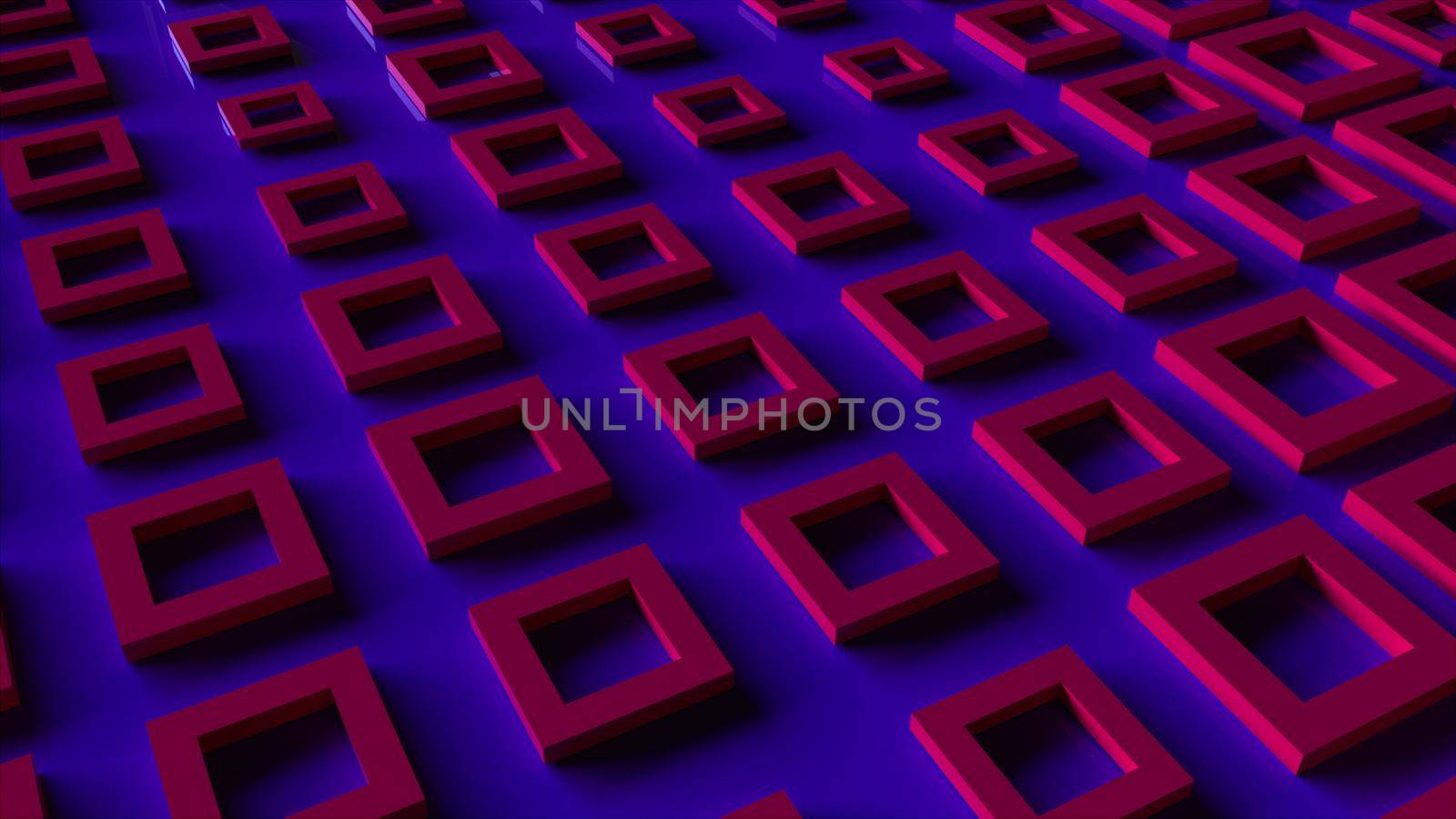 3d squares. Computer generated 3d render